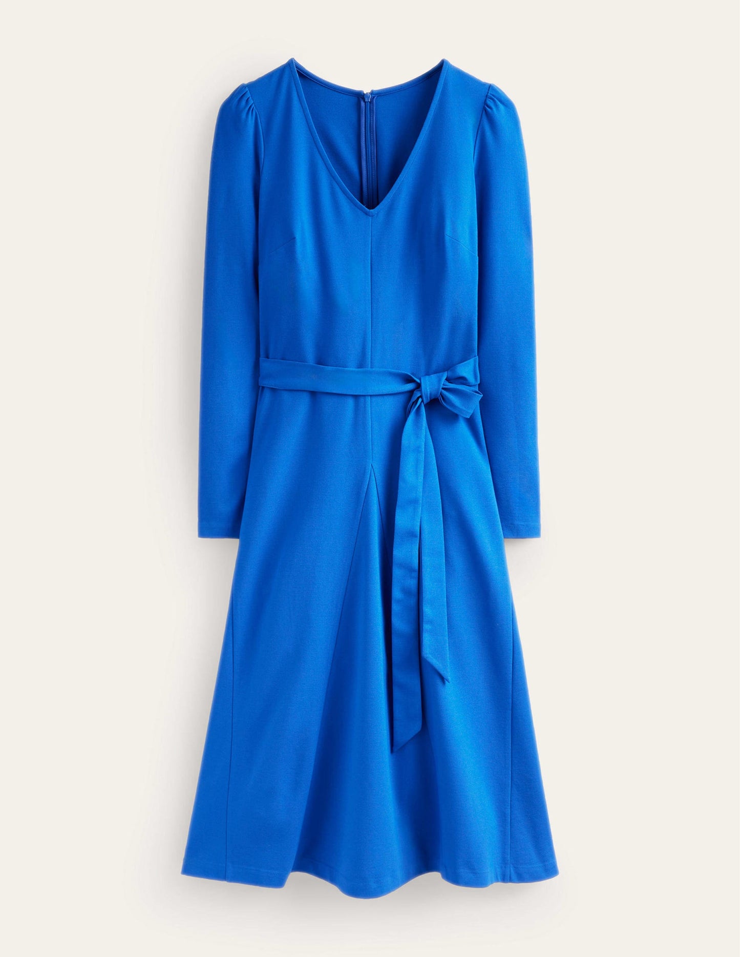 Bella Ponte V-Neck Midi Dress-Bright Blue