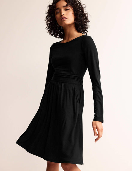 Abigail Jersey Dress-Black