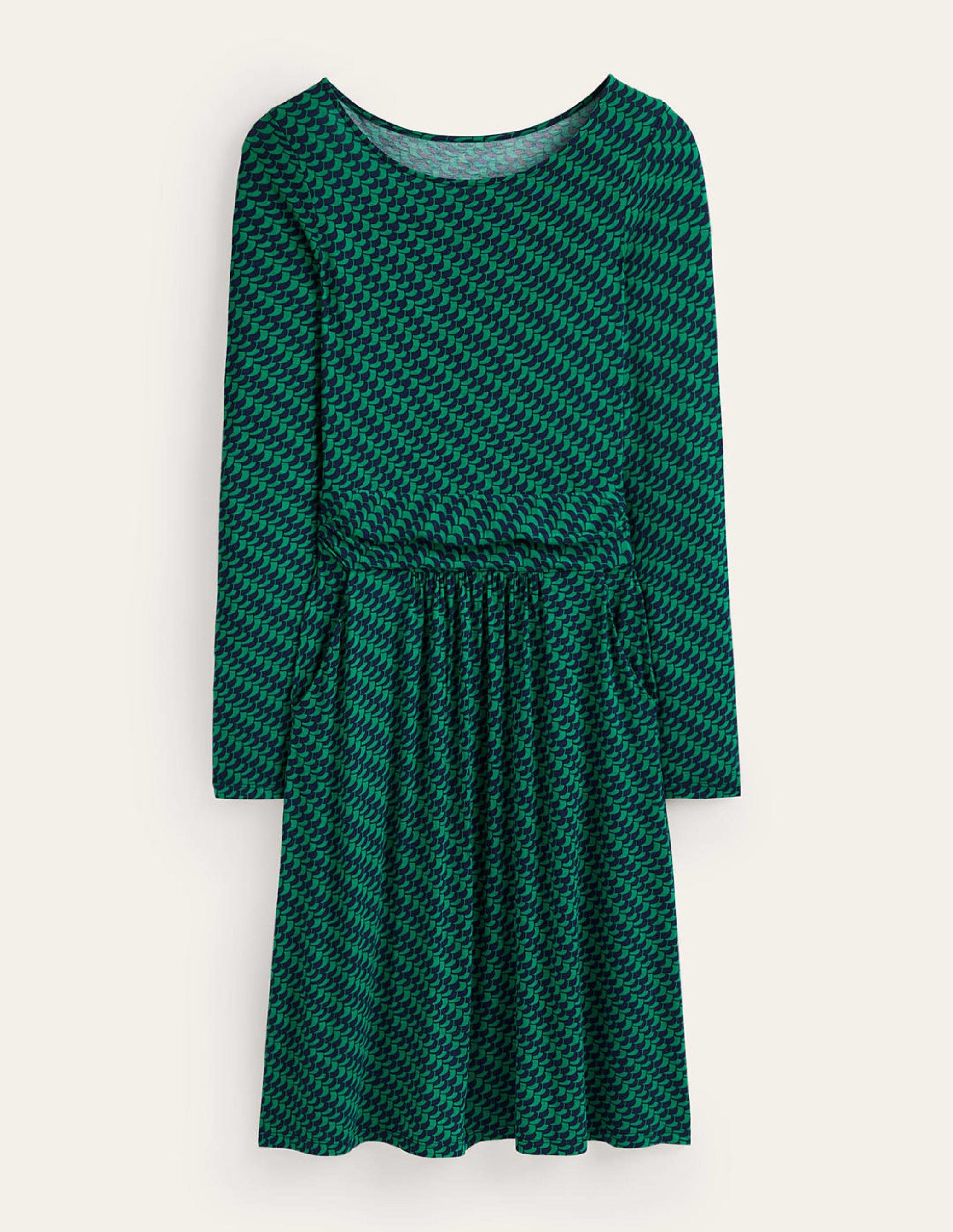 Abigail Jersey Dress-Veridian Green, Geo Fall-5
