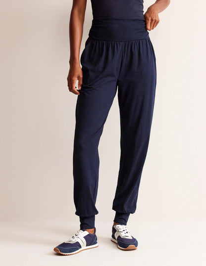 Hareem Jersey Joggers-Navy