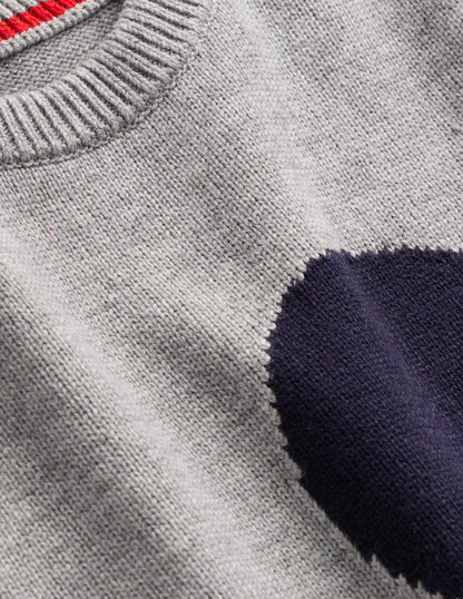 Fiona Tank-Grey Melange, Navy Spot-8