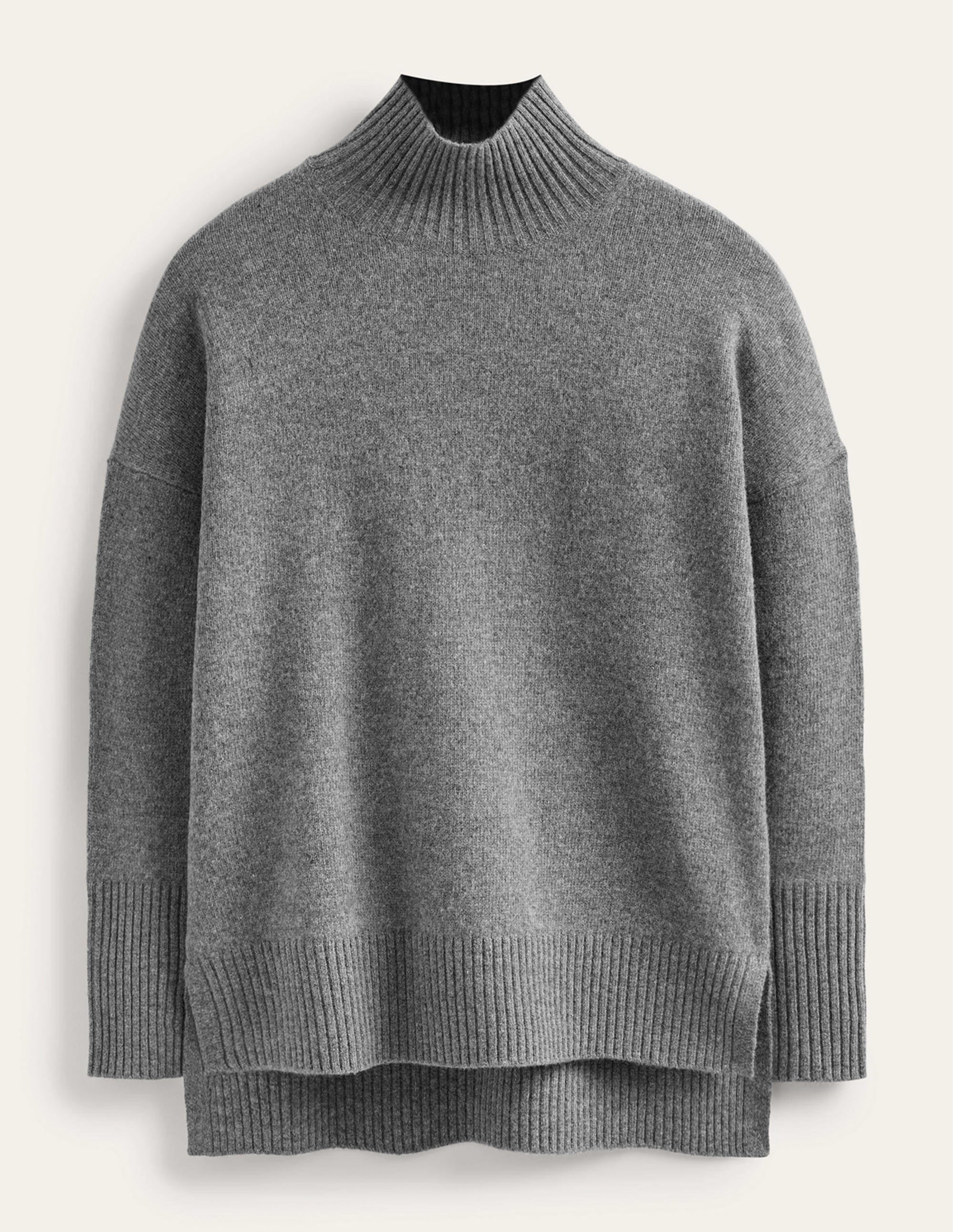 Jessica Oversized Jumper-Light Charcoal Melange - Image 5