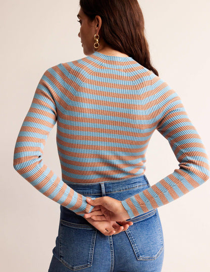 Matilda Sparkle Jumper-Light Blue and Copper-3