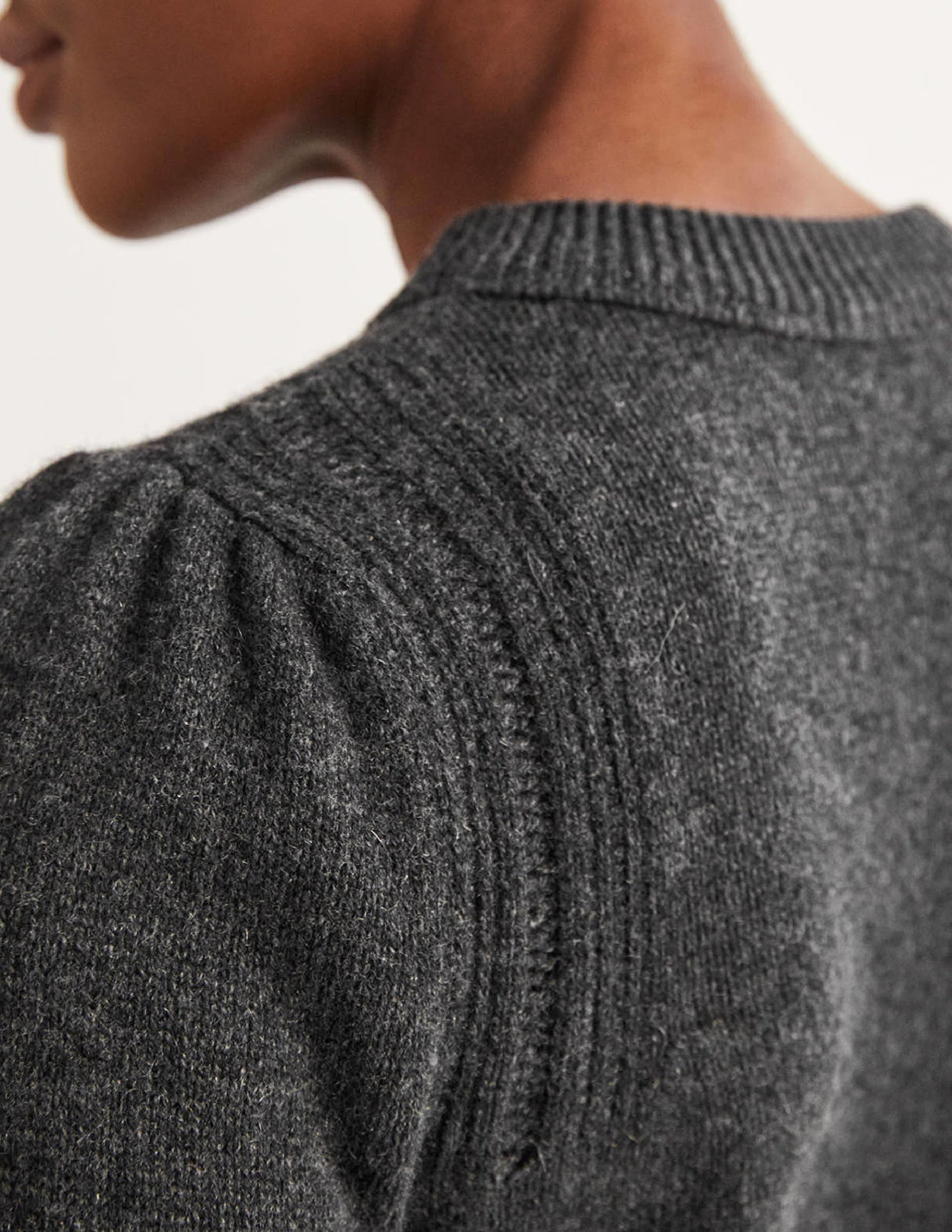 Lofty Cashmere Jumper-Charcoal Melange-2