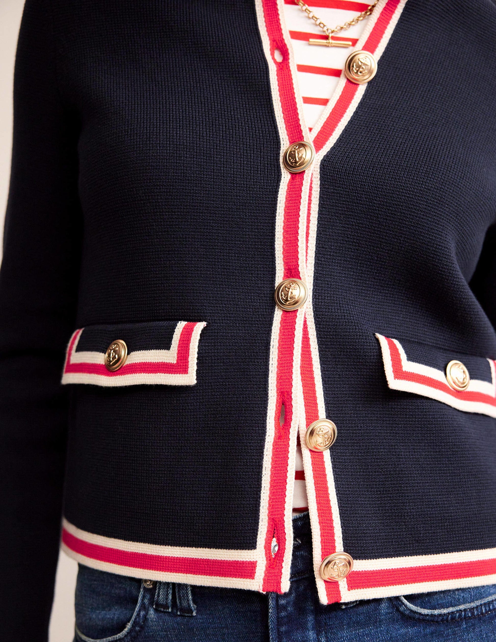 Holly Knitted Jacket-Navy-2