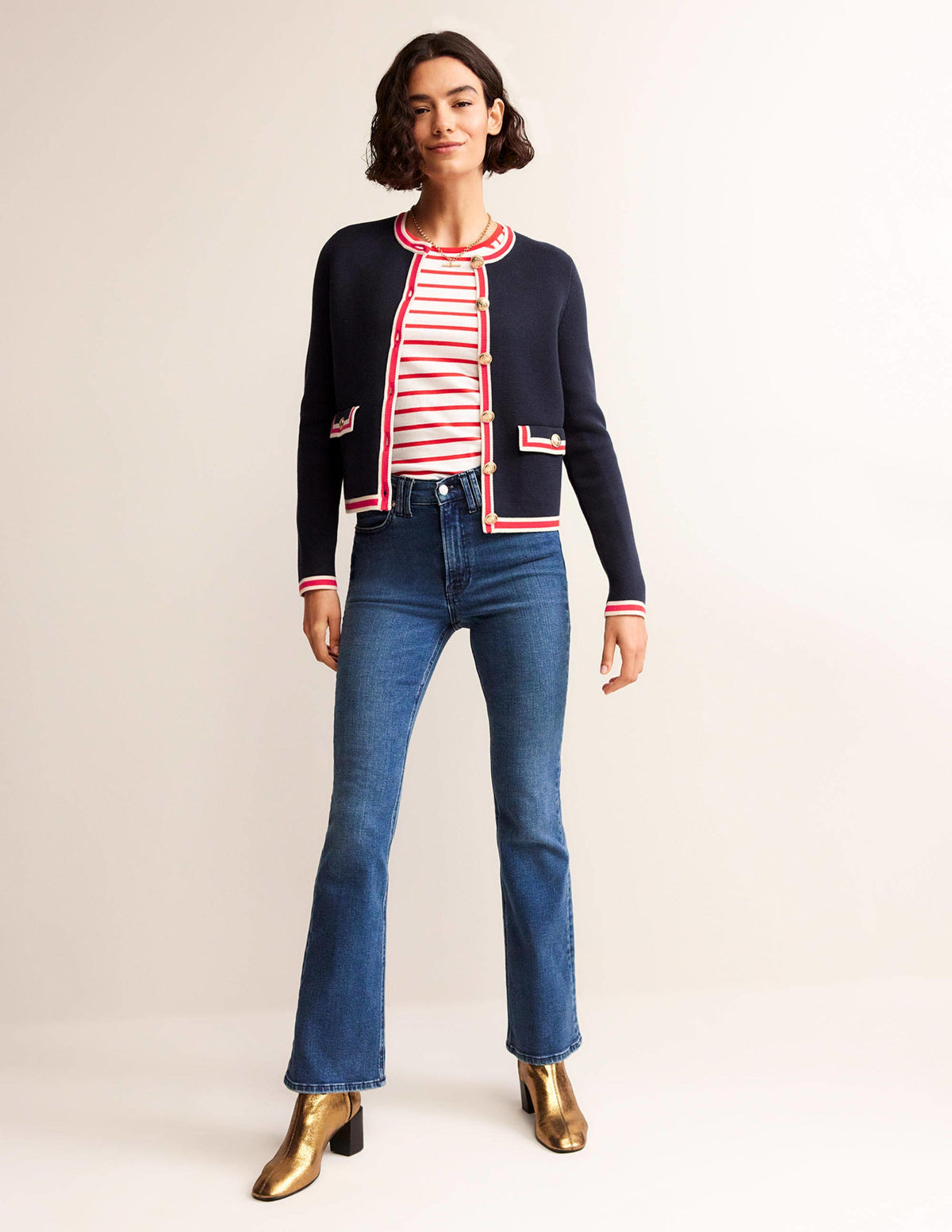Holly Knitted Jacket-Navy-4
