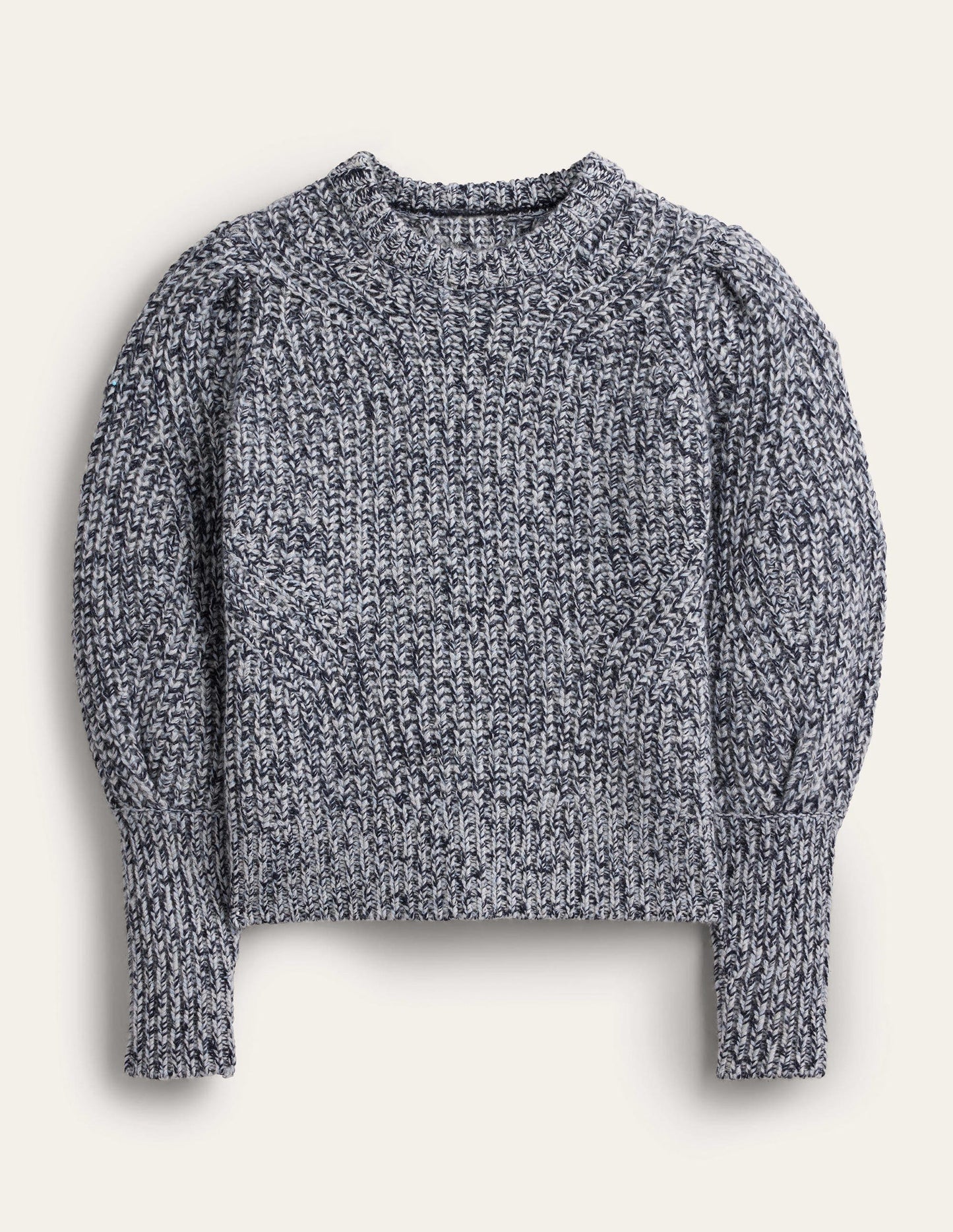 Chunky-Rib Cashmere Jumper-Blues Melange