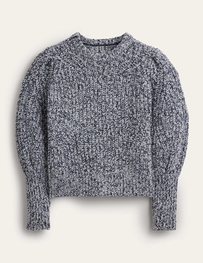 Chunky-Rib Cashmere Jumper-Blues Melange-5