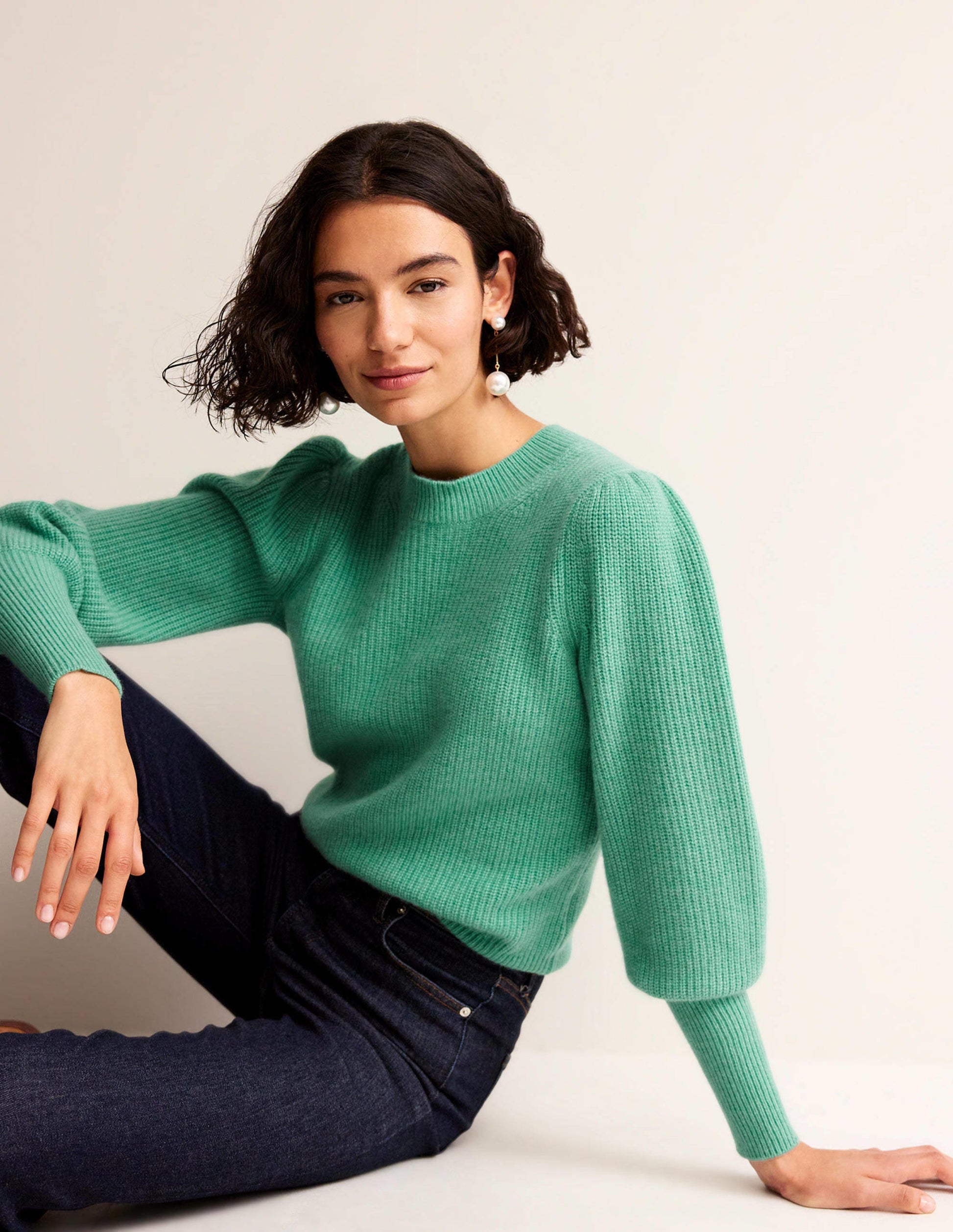 Key-Hole Cashmere Jumper-Indian Ocean-4