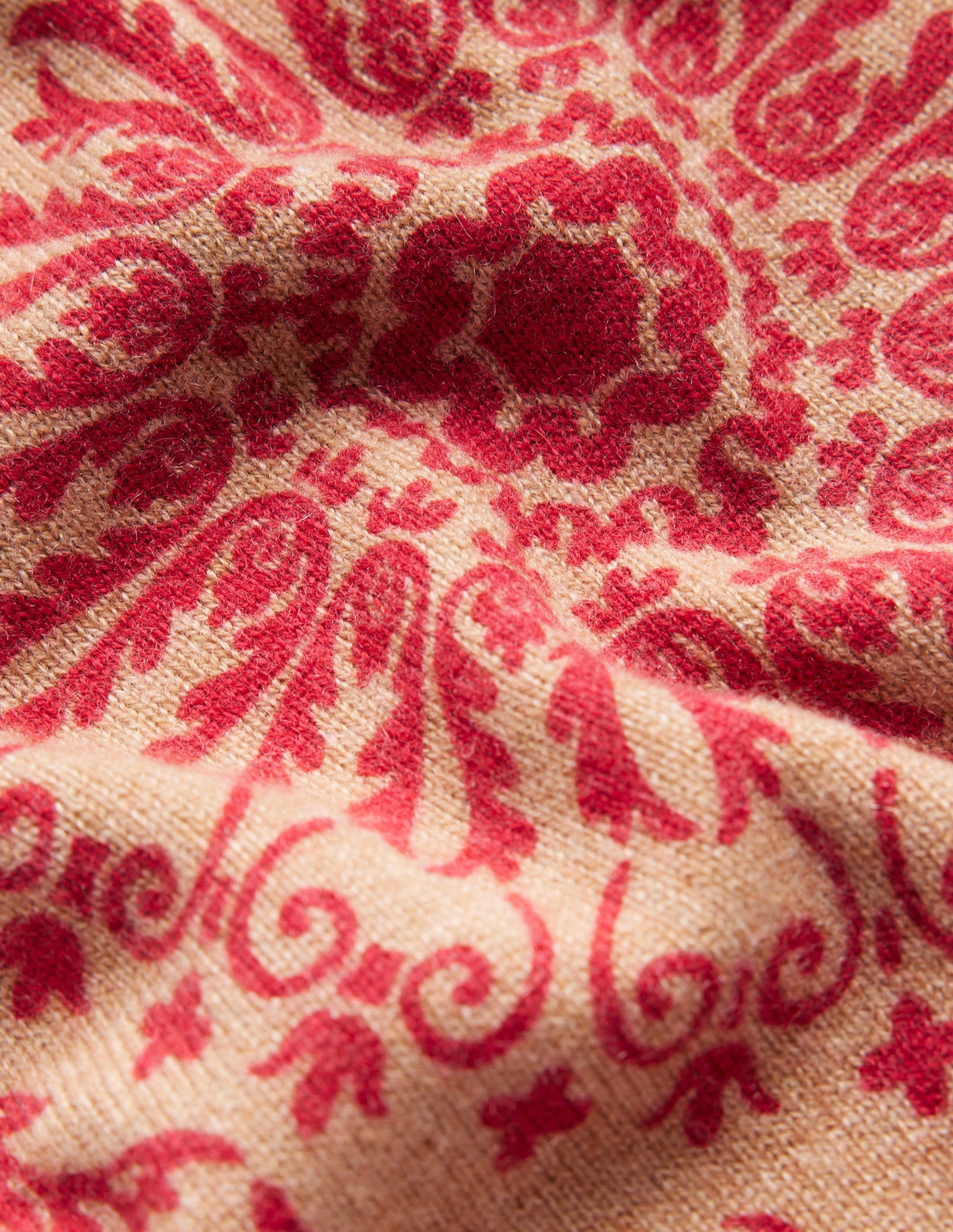 Eva Cashmere Crew Neck Jumper-Camel Pop Peony - Image 6