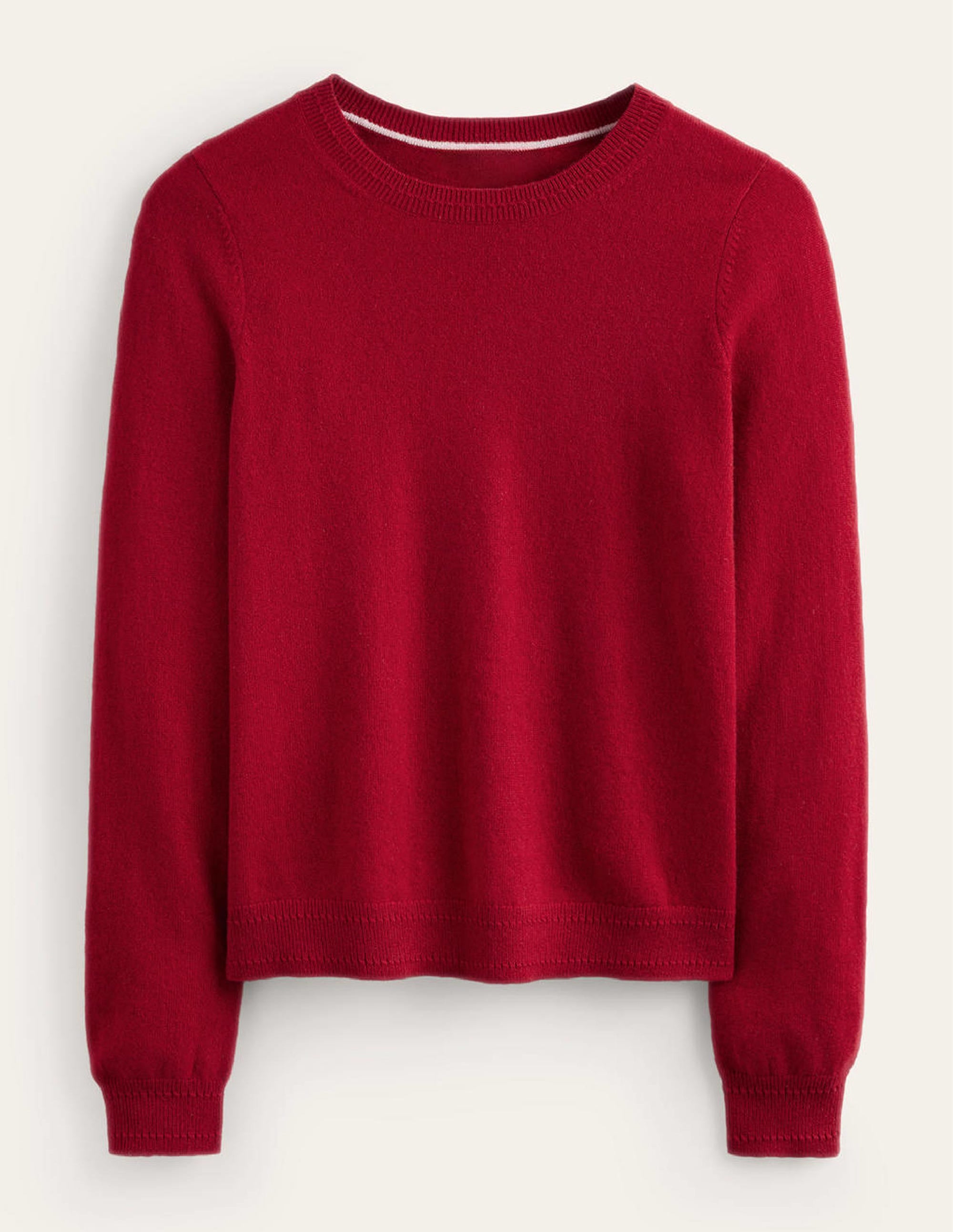 Eva Cashmere Crew Neck Jumper-Salsa - Image 6