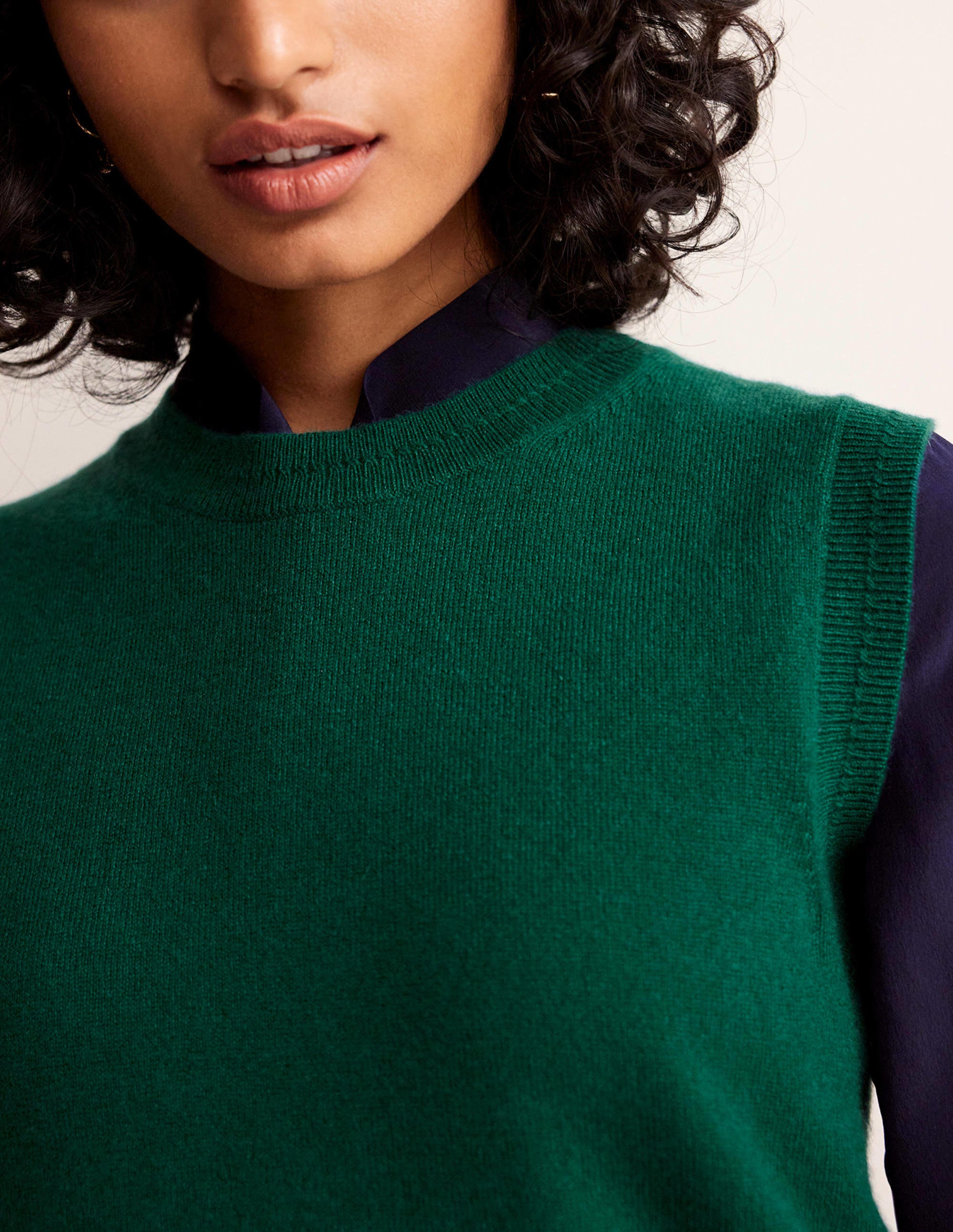 Eva Cashmere Tank-Deep Forest - Image 2