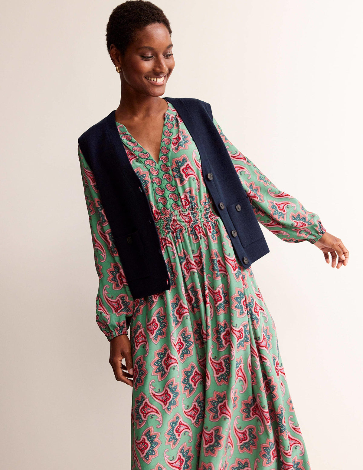 Cardigan Tank-Navy - Image 1
