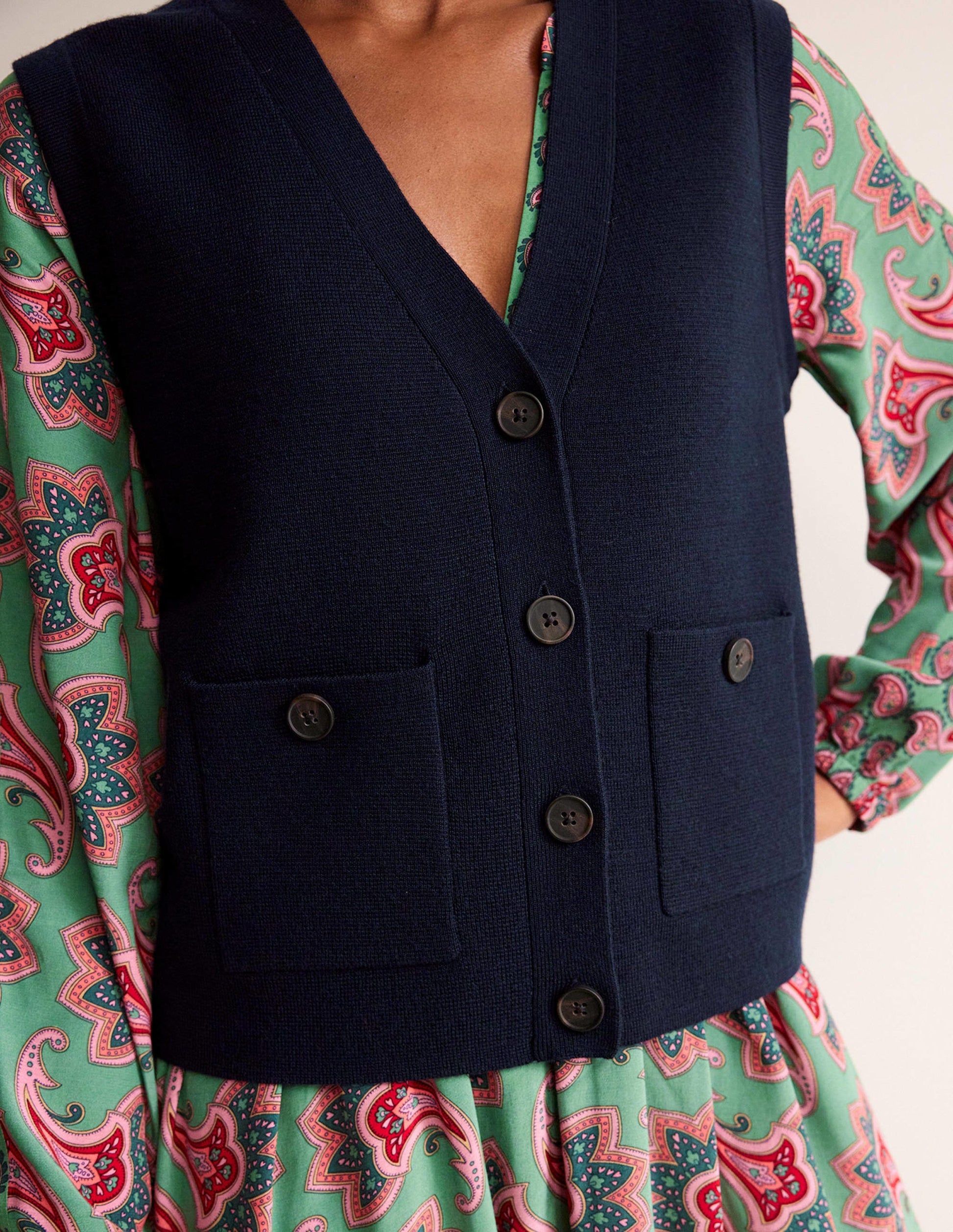 Cardigan Tank-Navy-2