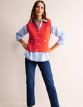 Cardigan Tank-Fiesta Orange