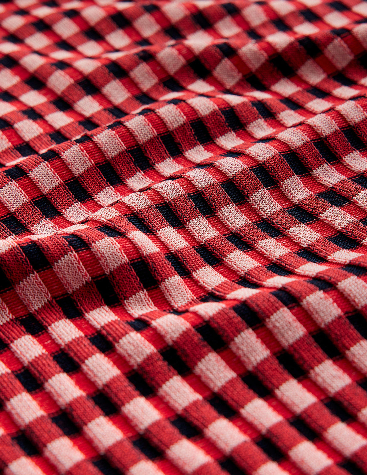 Fitted Check Jumper-Hot Pepper, Marshmallow - Image 6