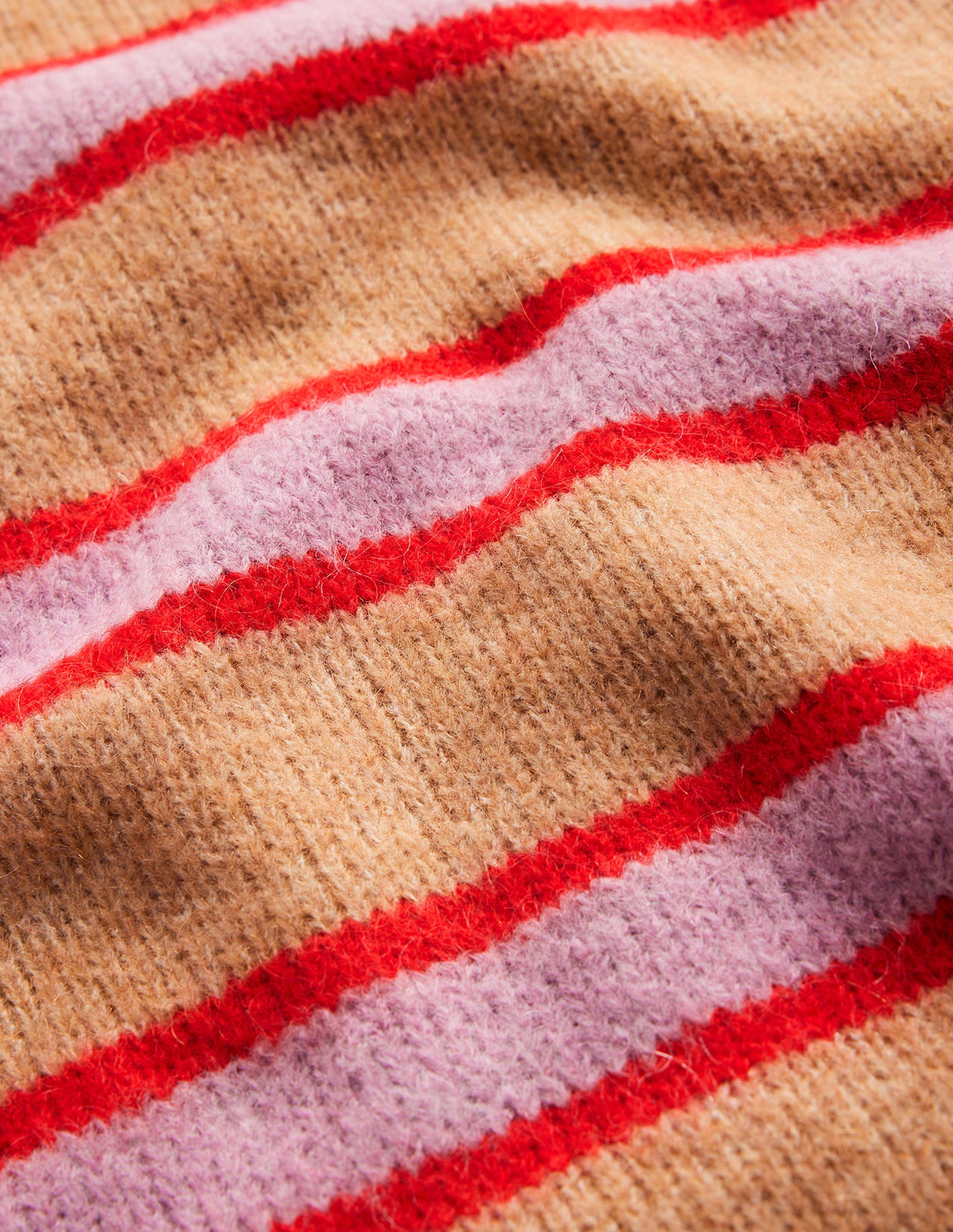 Rosemary Relaxed Fluffy Jumper-Camel Marl, Strawberry Sherbet - Image 8