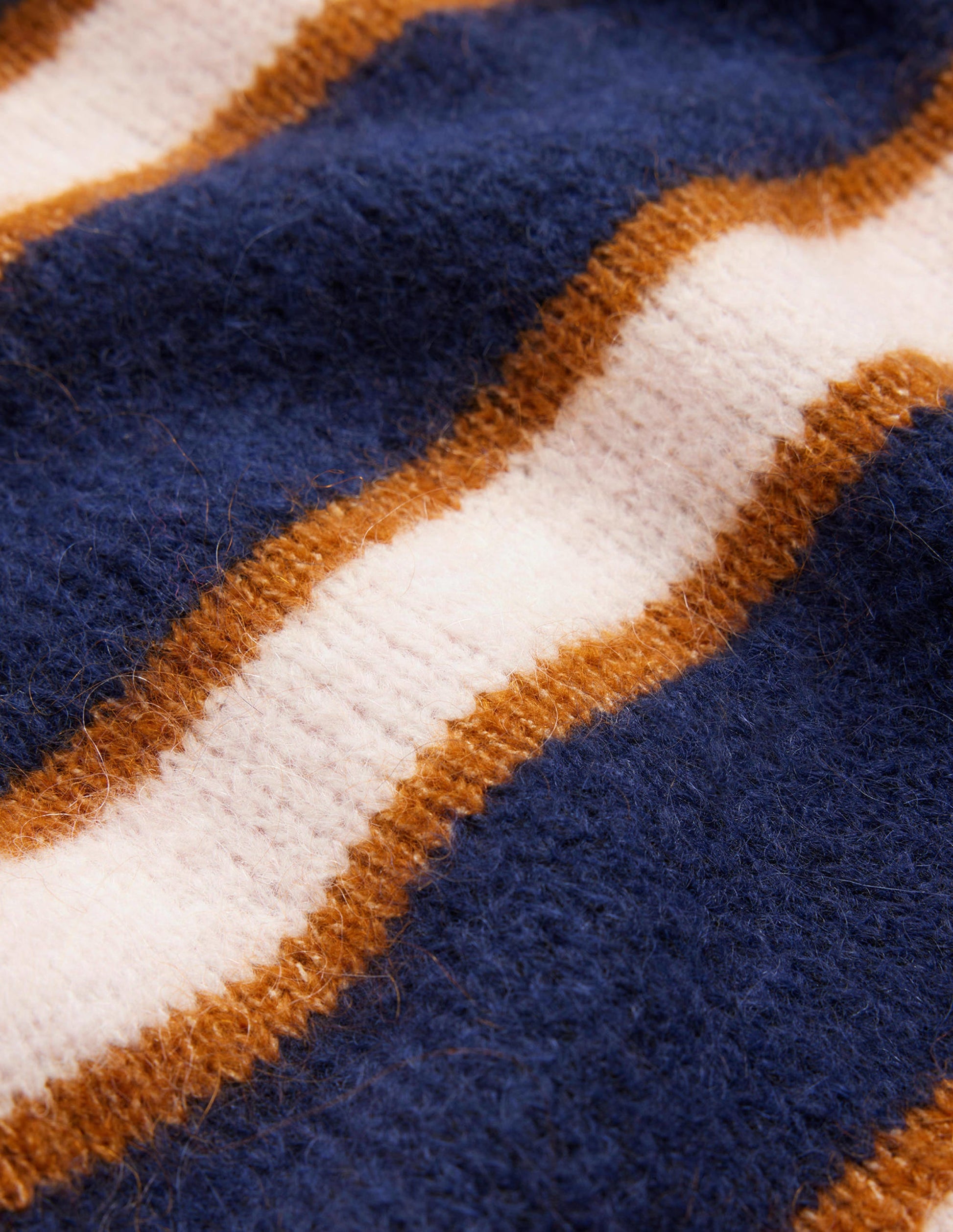 Rosemary Relaxed Fluffy Jumper-French Navy, Pumpkin-11