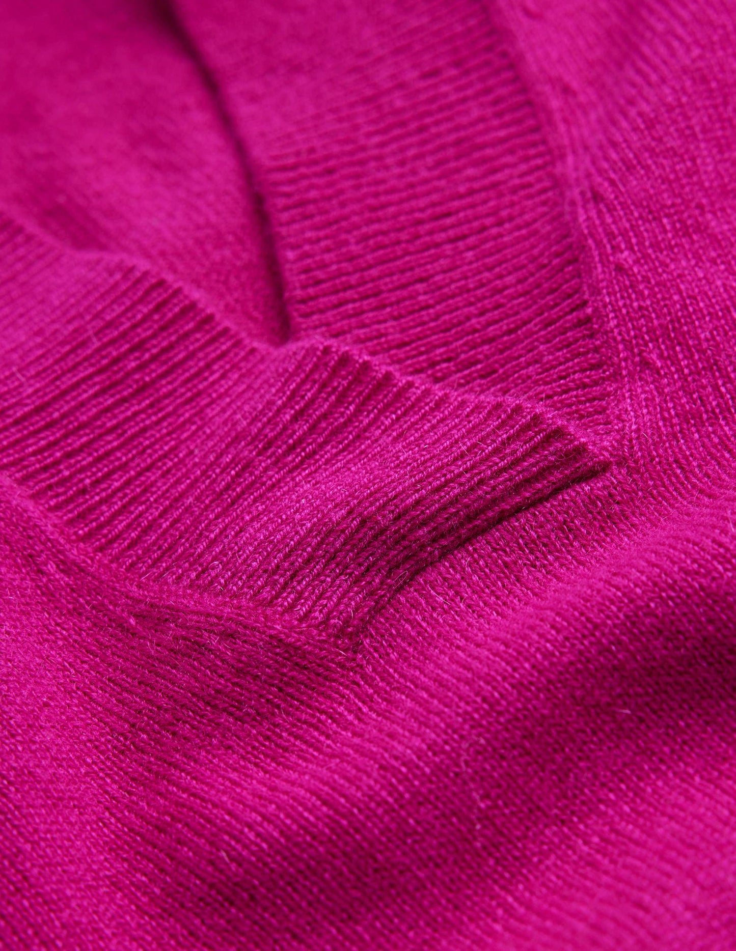 Collared Cashmere Henley-Magenta