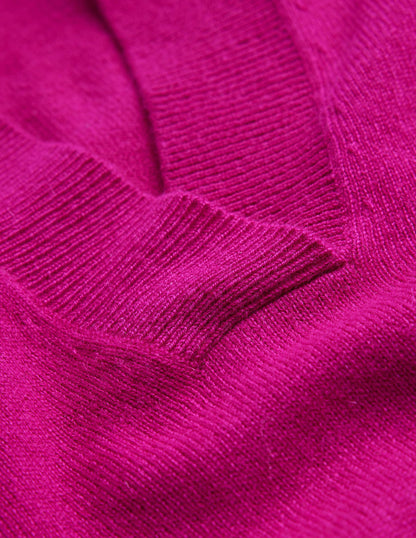 Collared Cashmere Henley-Magenta-6