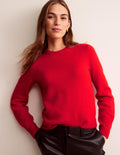 Fluffy Bow Back Jumper-Hot Pepper