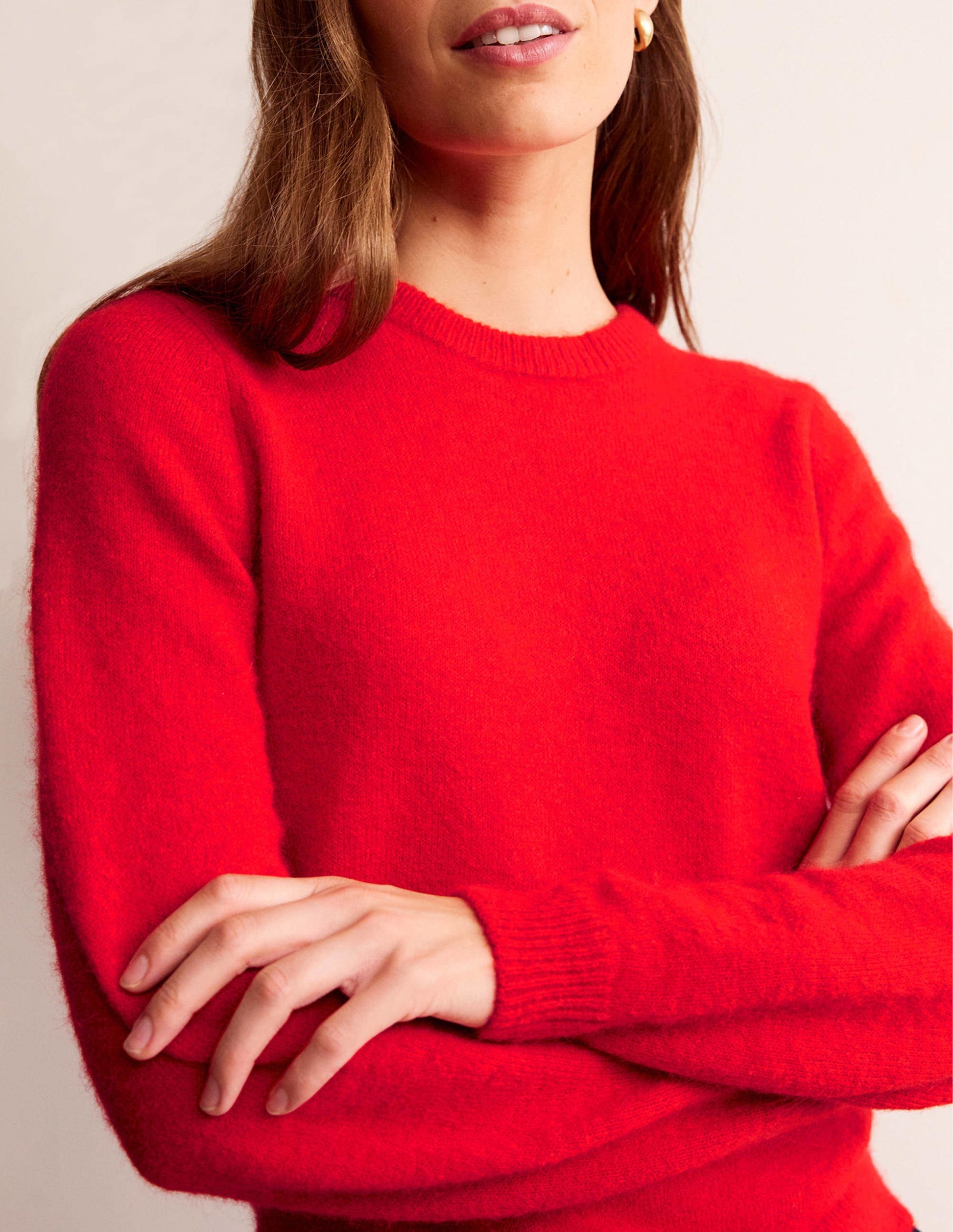 Fluffy Bow Back Jumper-Hot Pepper-4