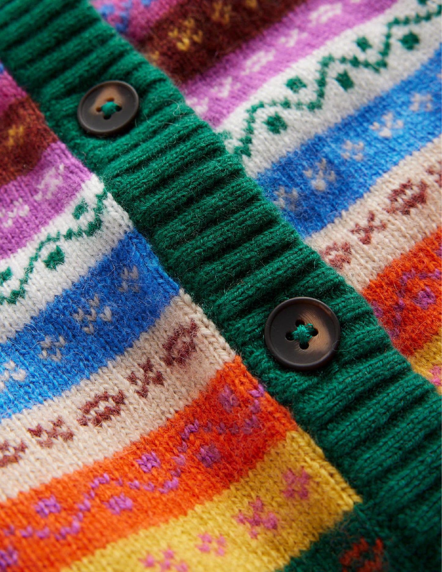 Edie Fair Isle Cardigan-Rainbow Fair Isle
