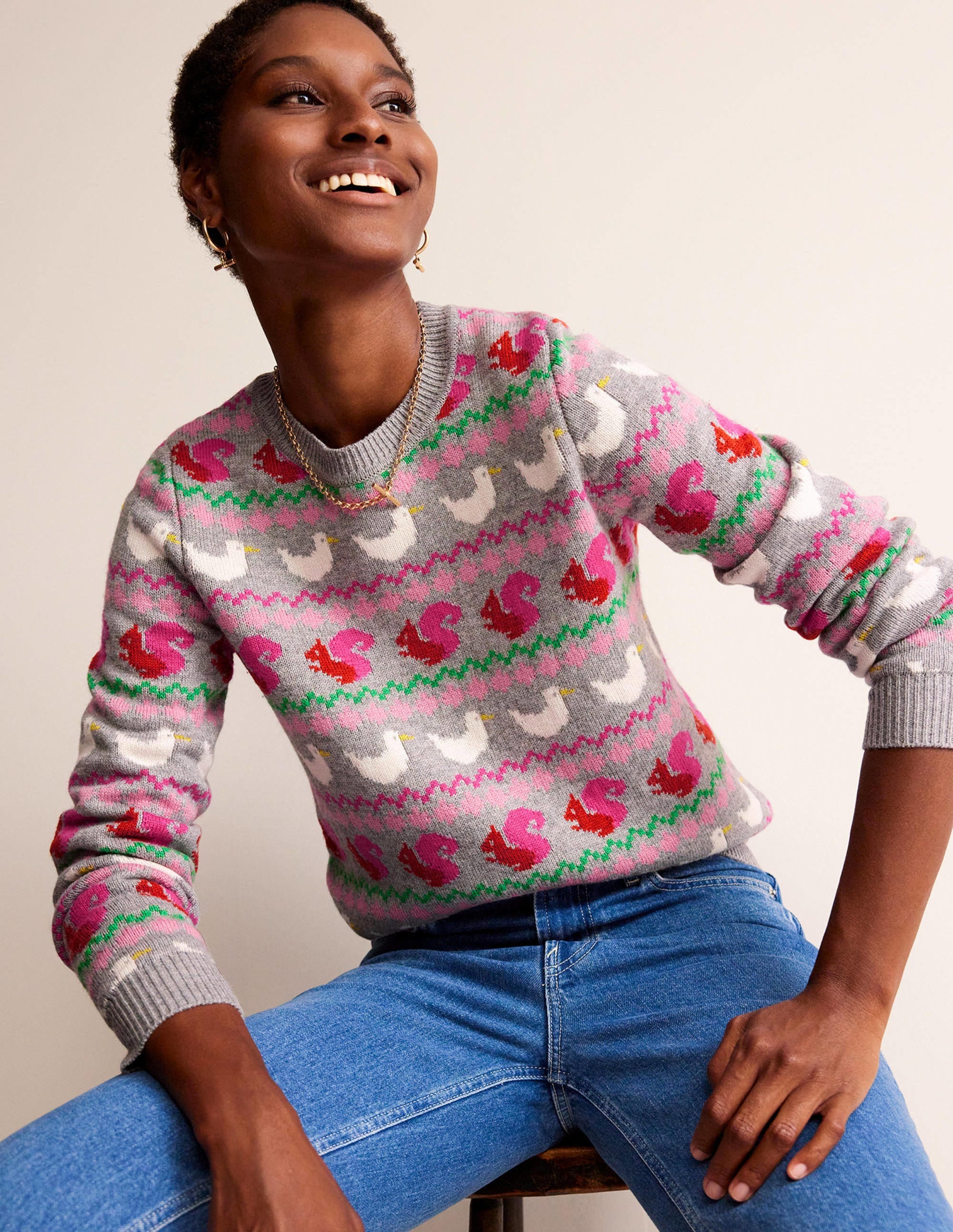 Edie Fair Isle Jumper-Nature Lover - Image 1