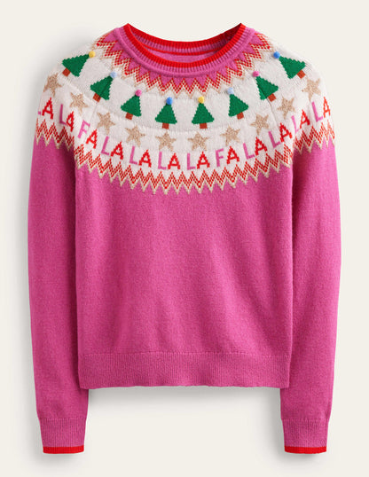 Edie Fair Isle Jumper-Vibrant Pink Fair Isle-8