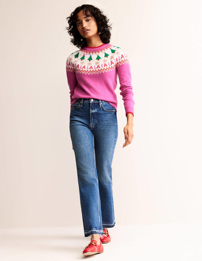 Edie Fair Isle Jumper-Vibrant Pink Fair Isle-5