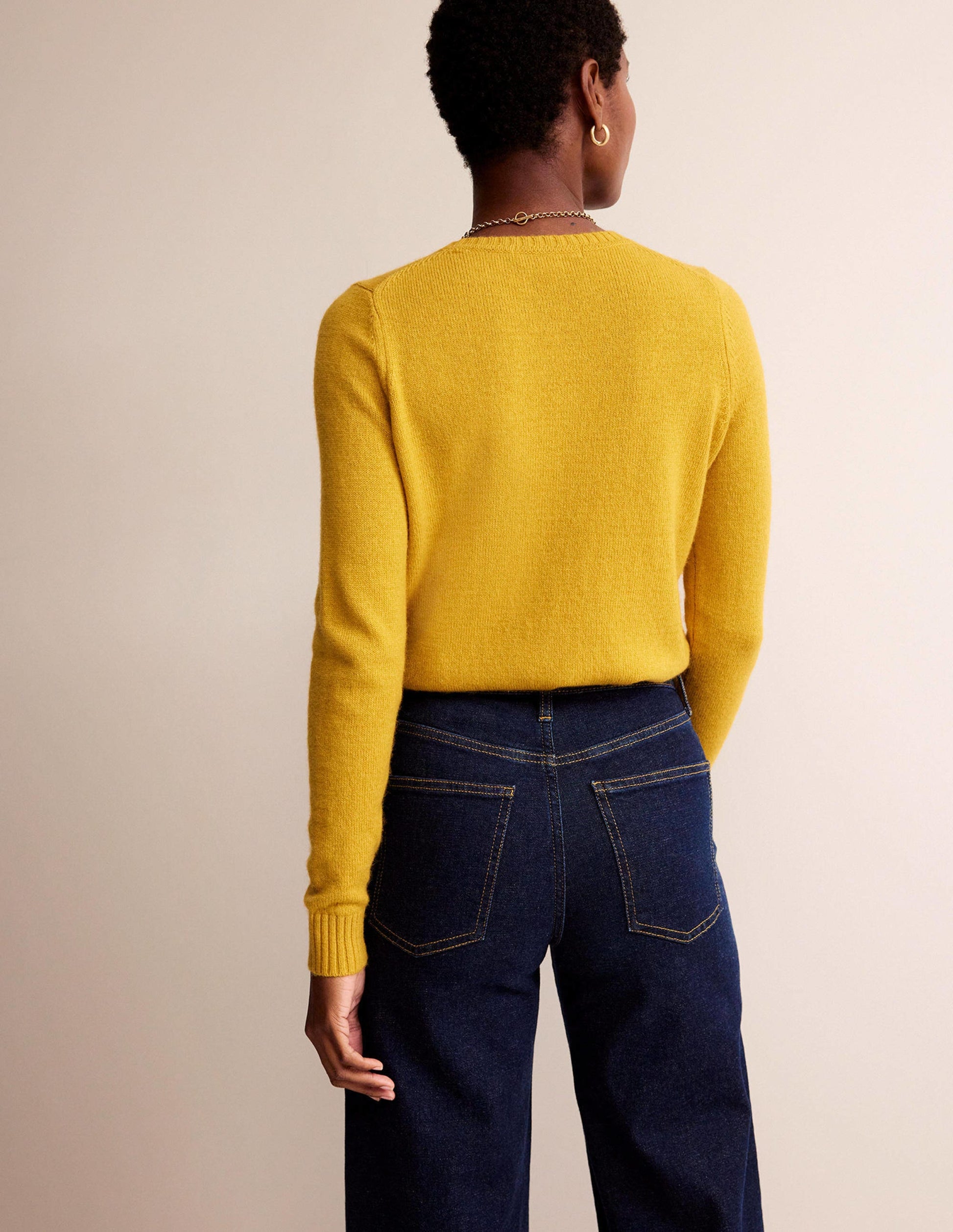 Embroidered Crew Neck Jumper-Dijon-3