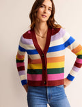 Olivia Merino Cardigan-Rainbow Multi