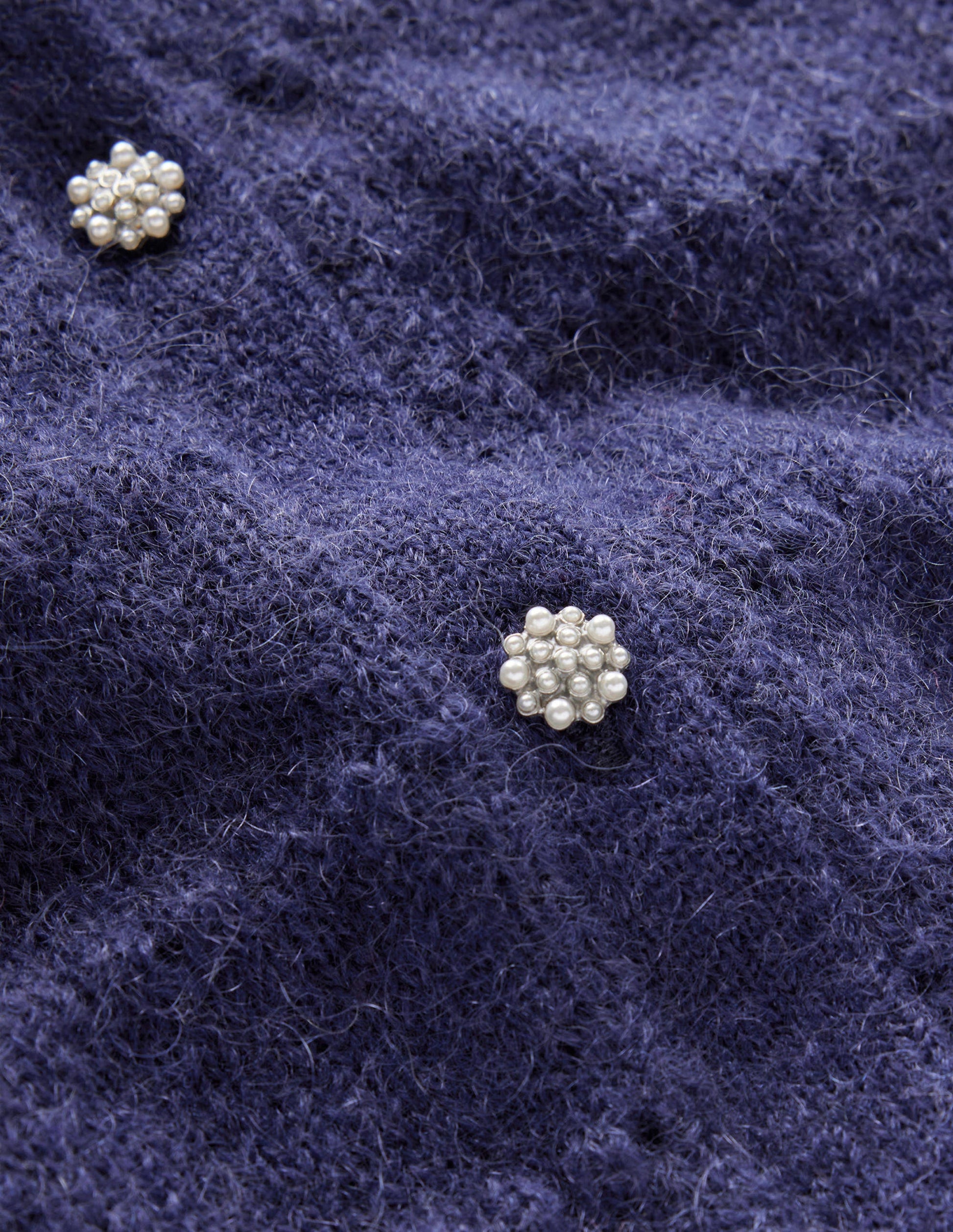 Fluffy Textured Cardigan-Navy-6