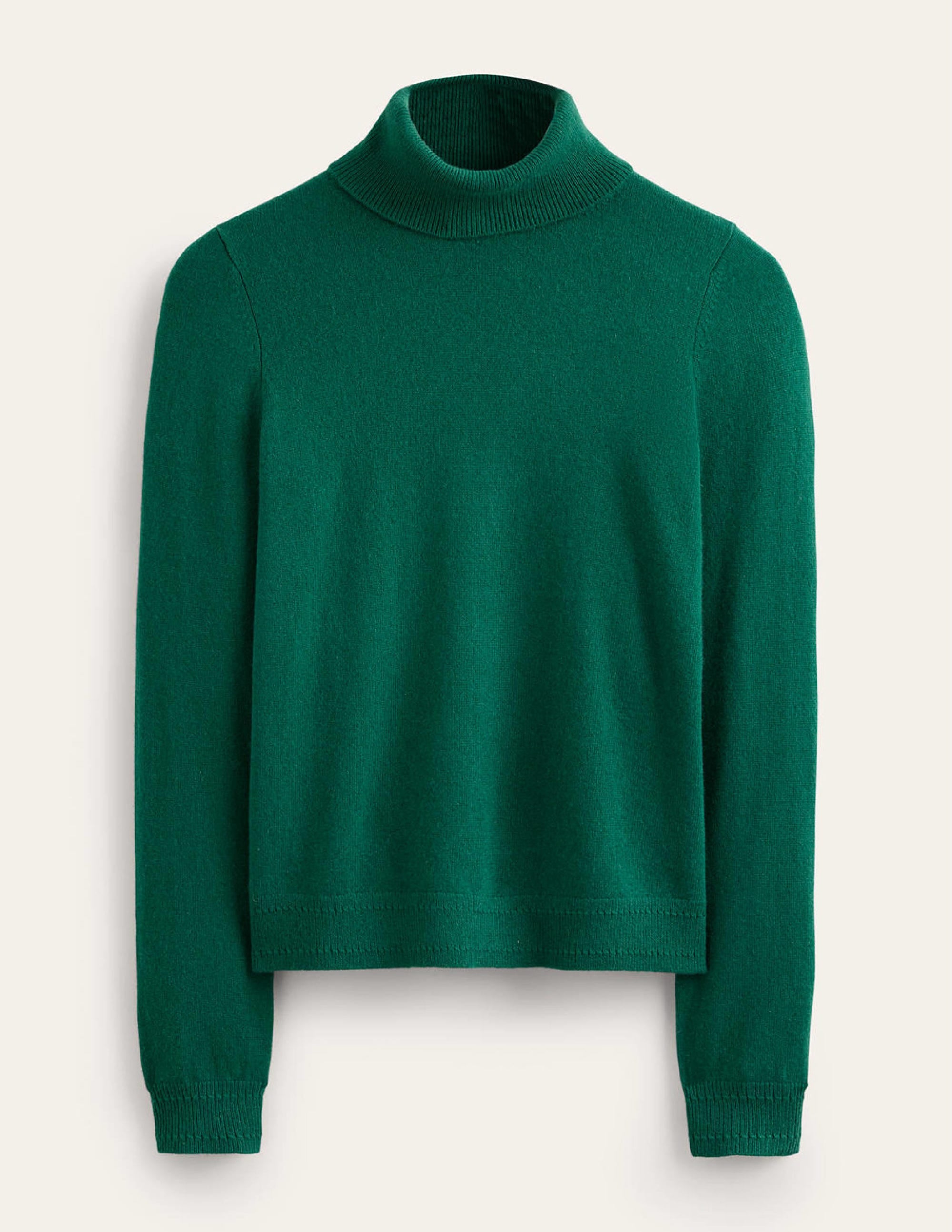 Eva Cashmere Roll-Neck Jumper-Deep Forest - Image 6