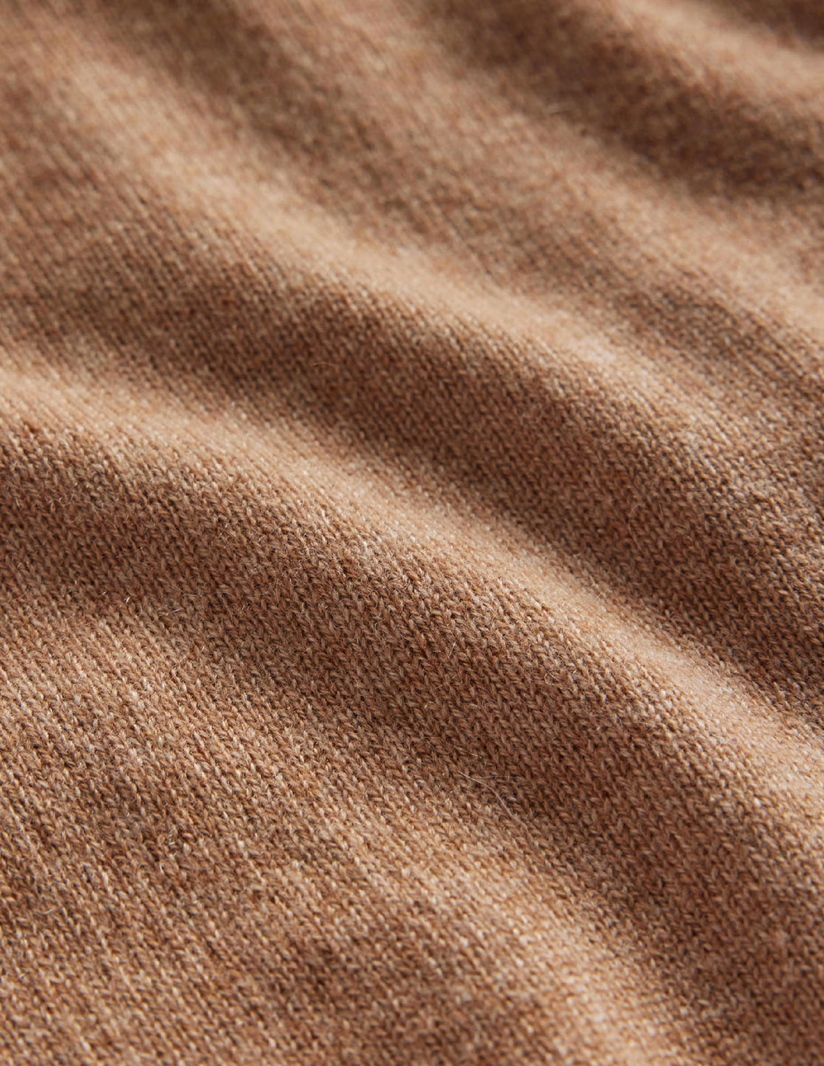 Eva Cashmere Roll-Neck Jumper-Camel Melange-6