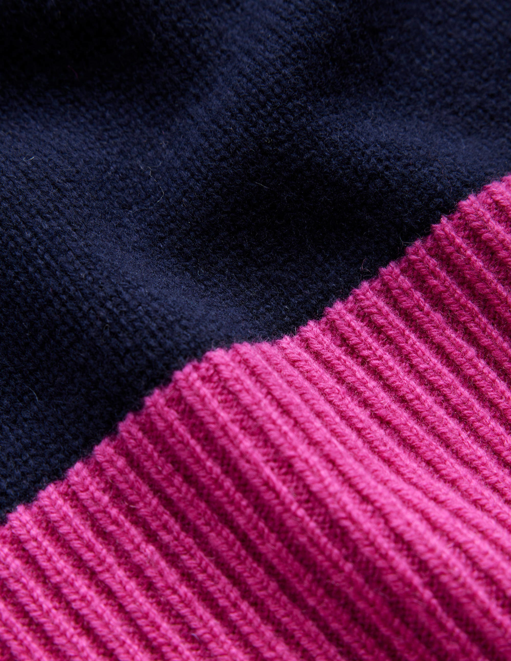 Olivia Merino Jumper-French Navy Colourblock - Image 7