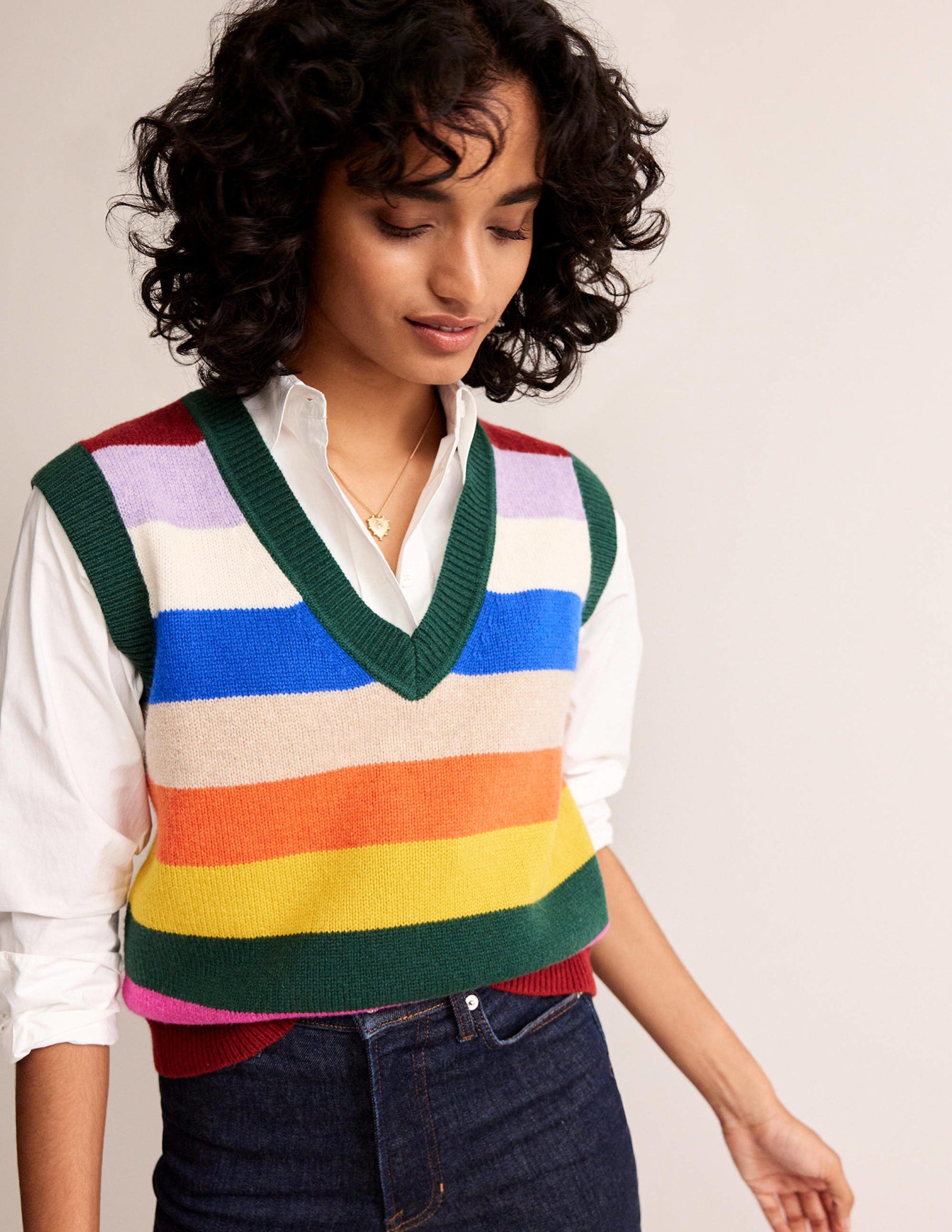Olivia Merino Tank-Rainbow Multistripe-2