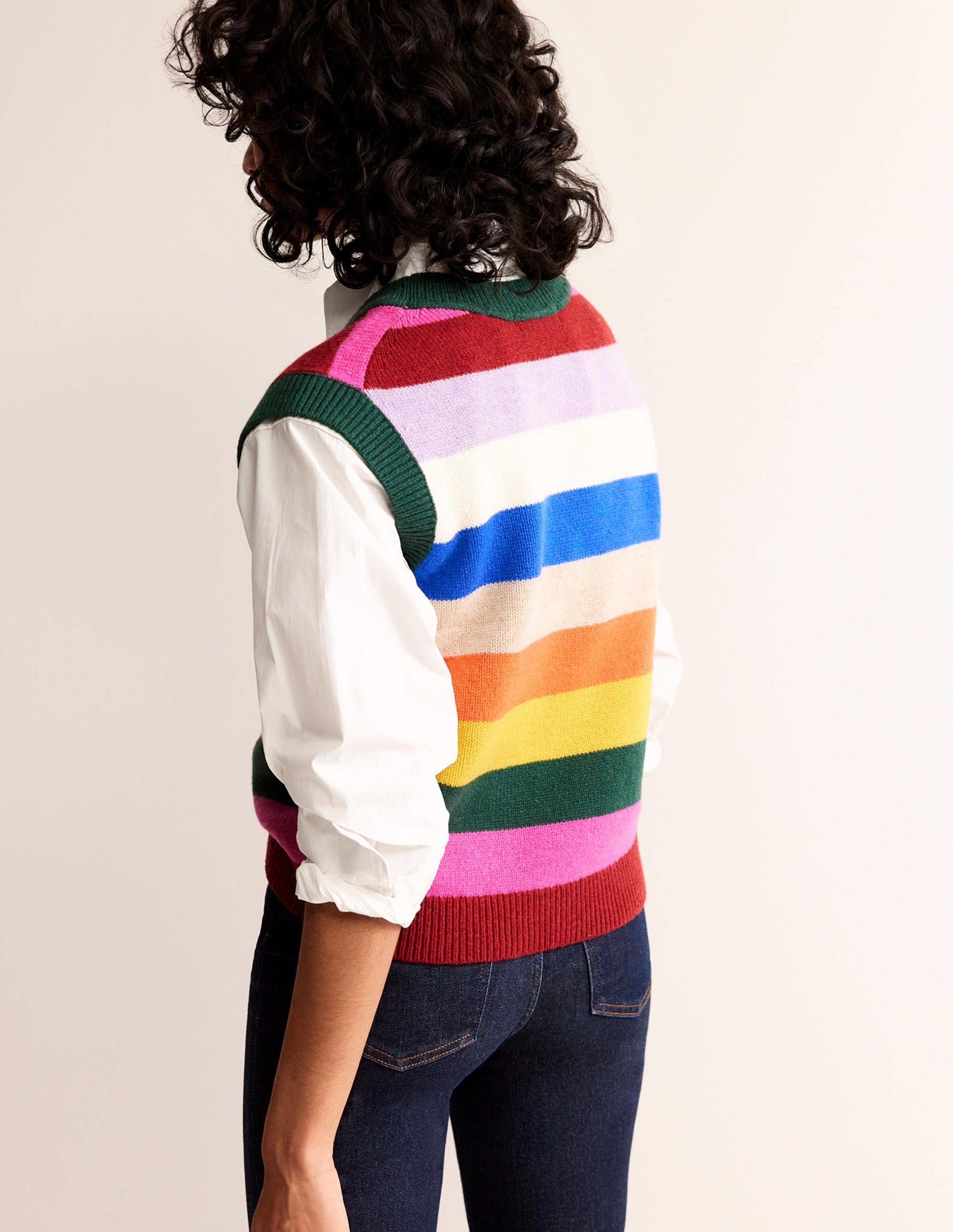 Olivia Merino Tank-Rainbow Multistripe - Image 4