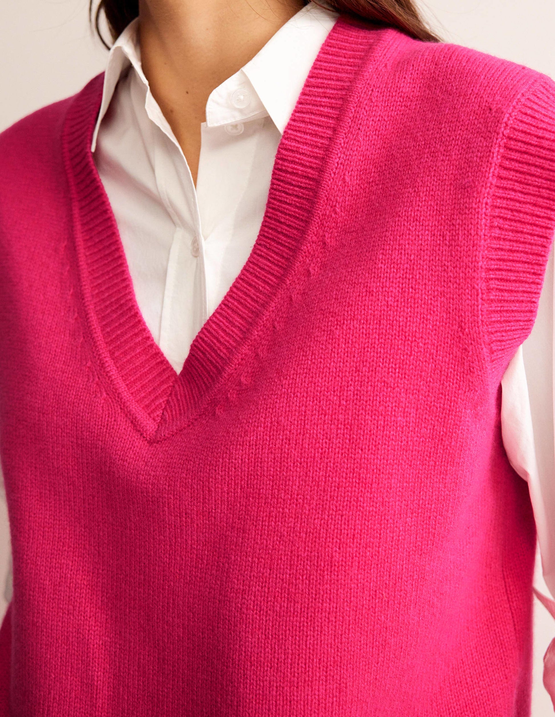 Olivia Merino Tank-Vibrant Pink-2