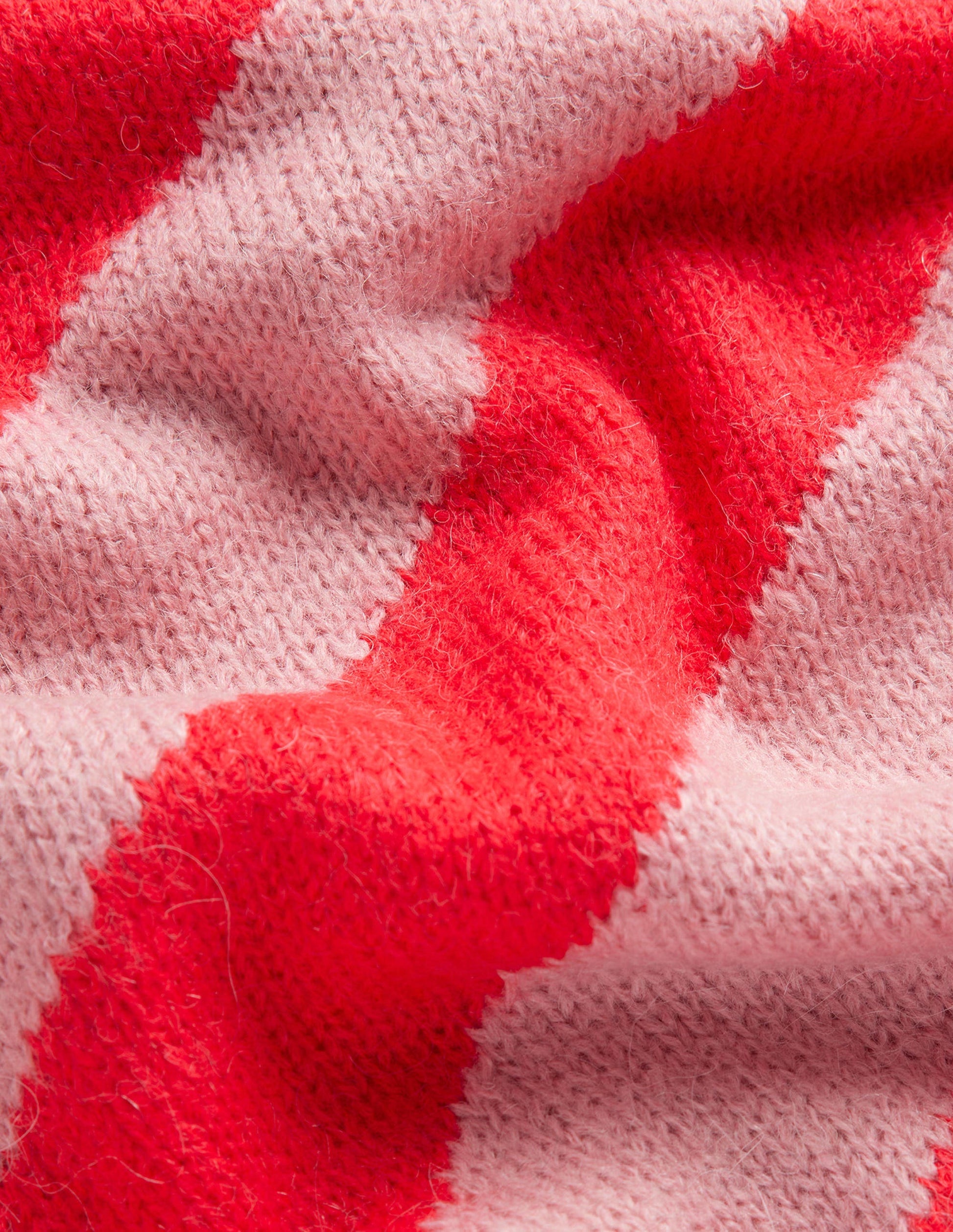 Fluffy Diagonal Stripe Jumper-Pink and Orange Stripe-7