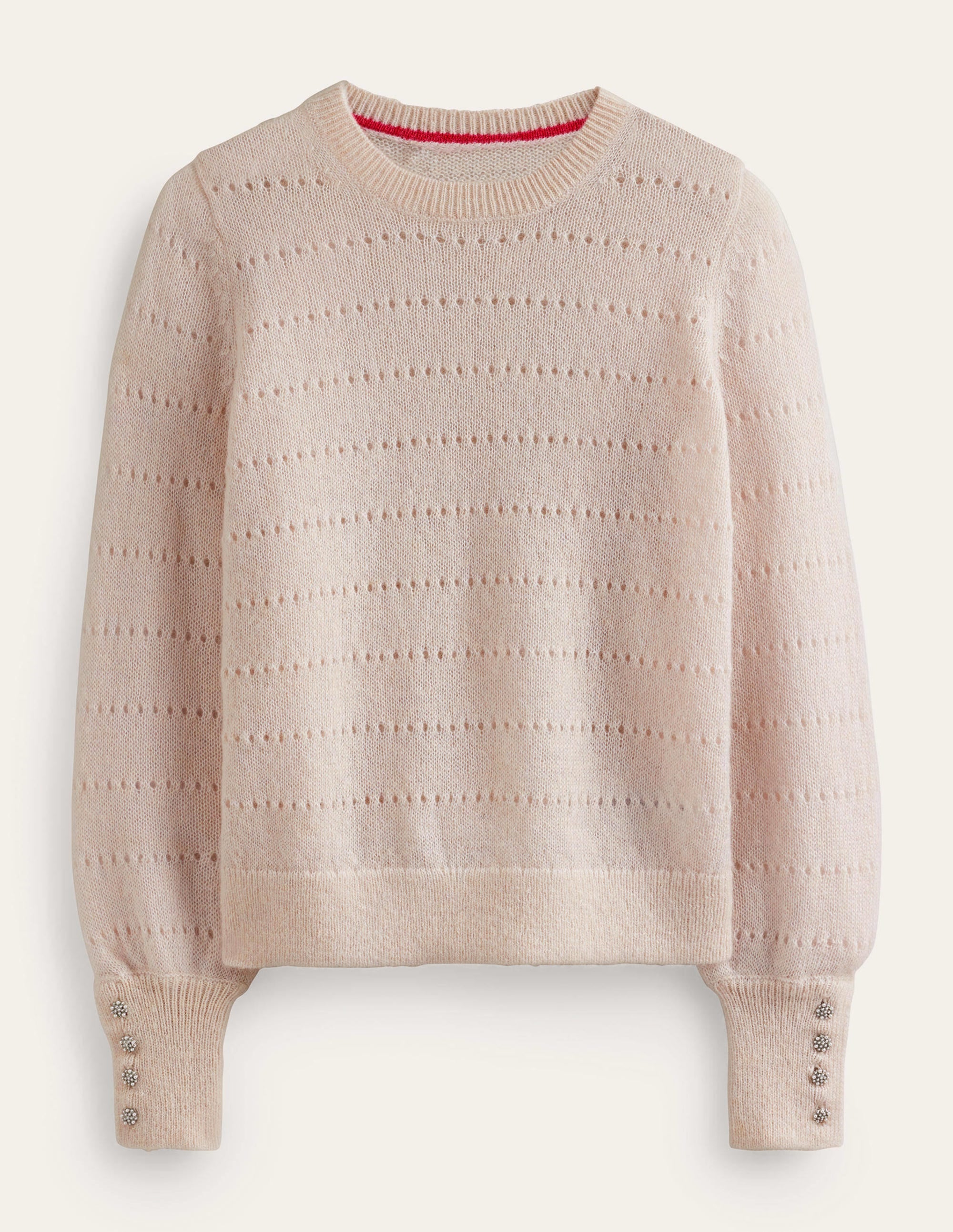 Fluffy Textured Jumper-Vanilla - Image 5