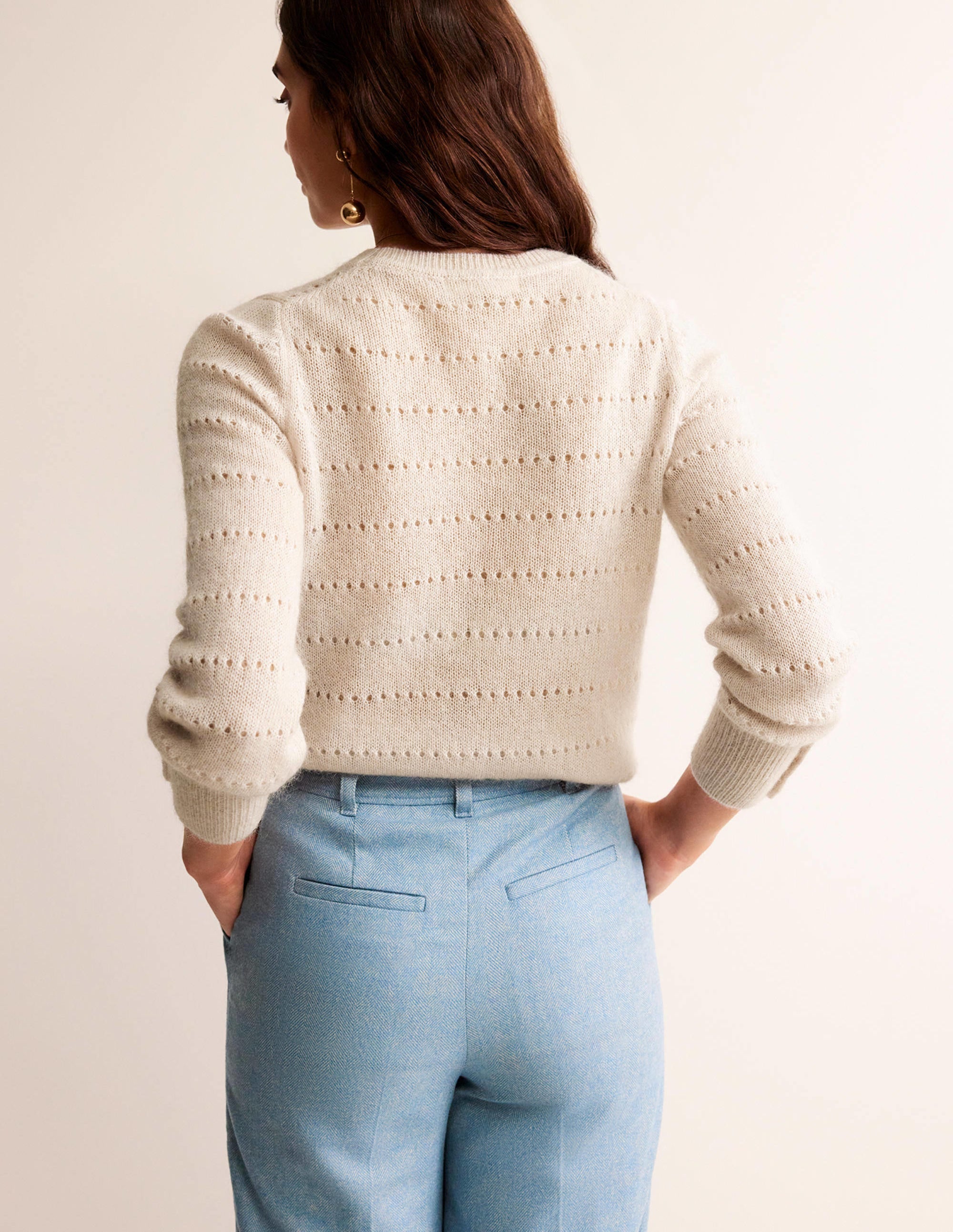 Fluffy Textured Jumper-Vanilla - Image 3