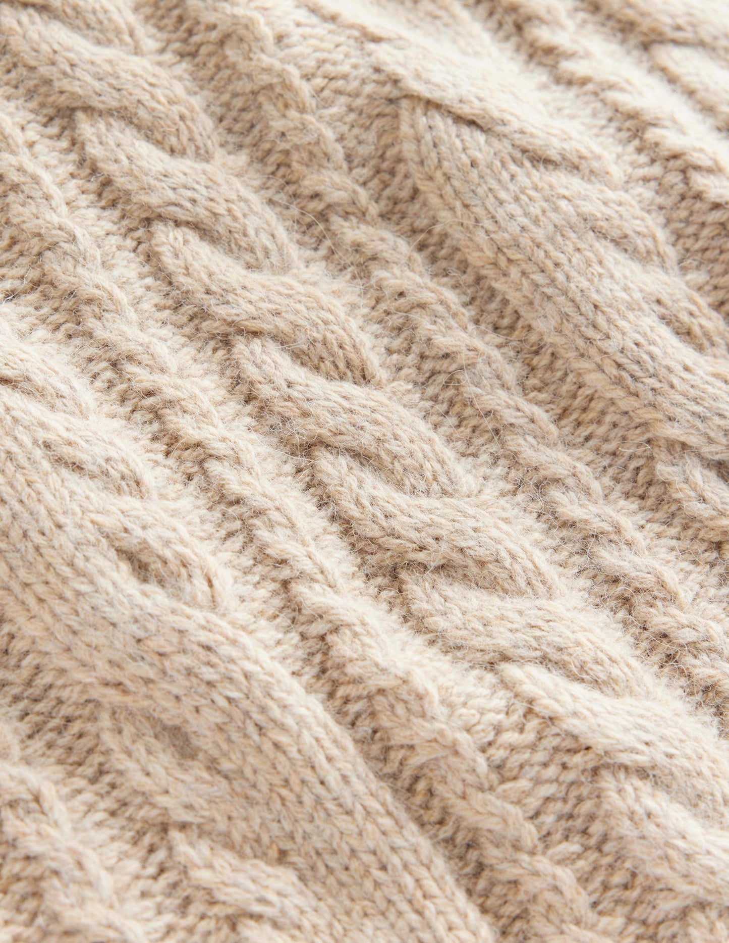 Cable Crew Neck Tank-Chinchilla Melange