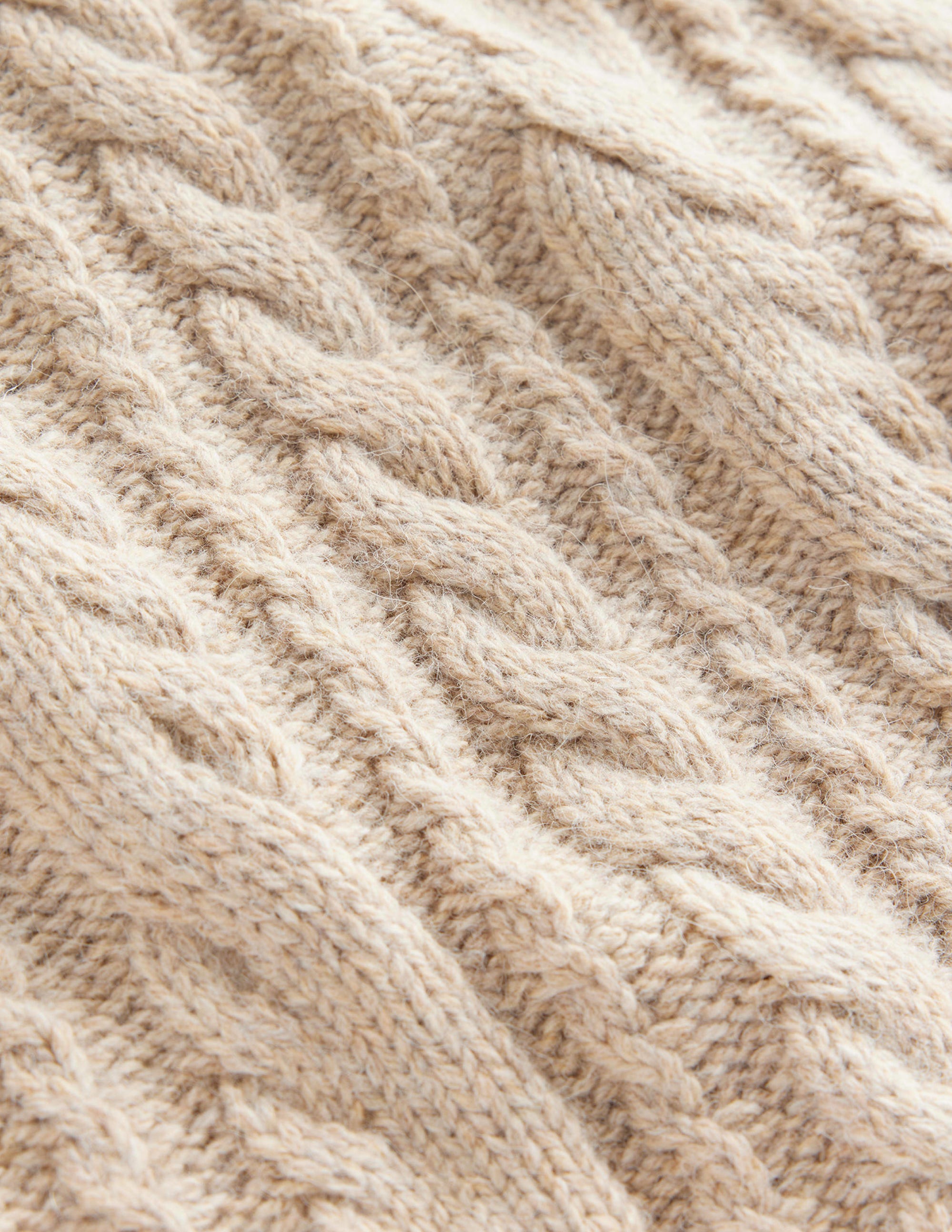 Cable Crew Neck Tank-Chinchilla Melange - Image 6