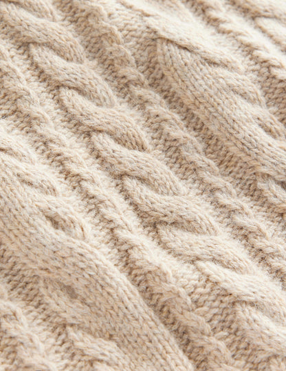 Cable Crew Neck Tank-Chinchilla Melange-6