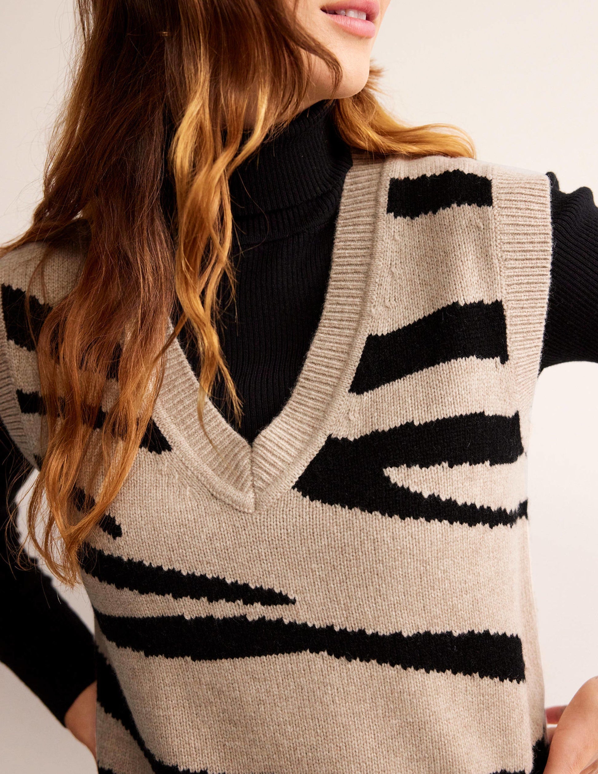 Zebra Tank-Chinchilla Melange and Black-2