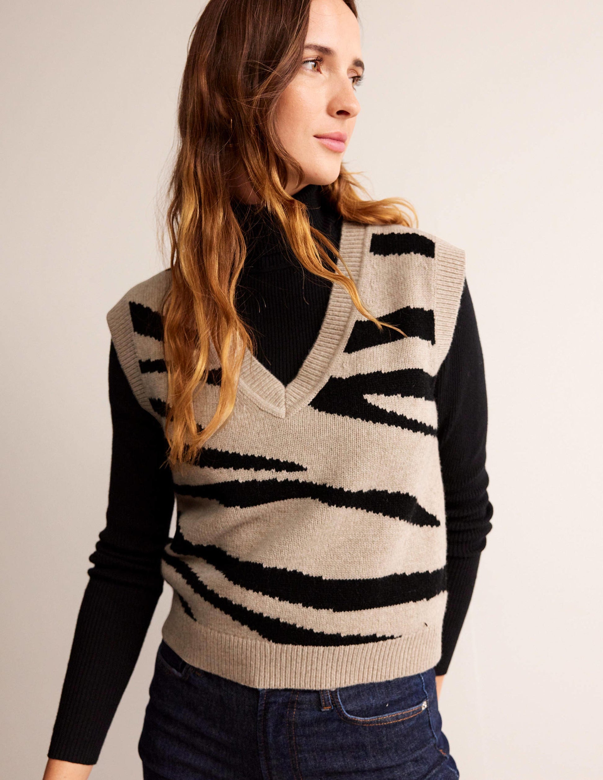 Zebra Tank-Chinchilla Melange and Black-4