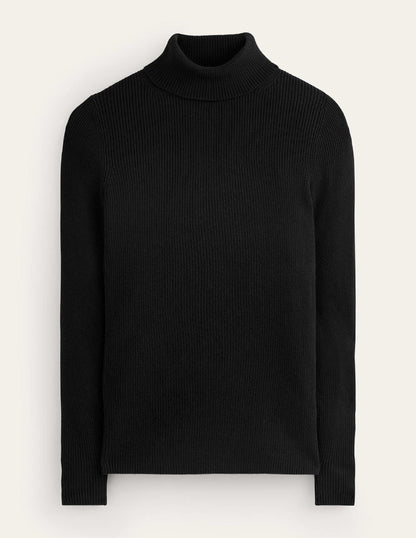 Catriona Roll Neck Jumper-Black-5