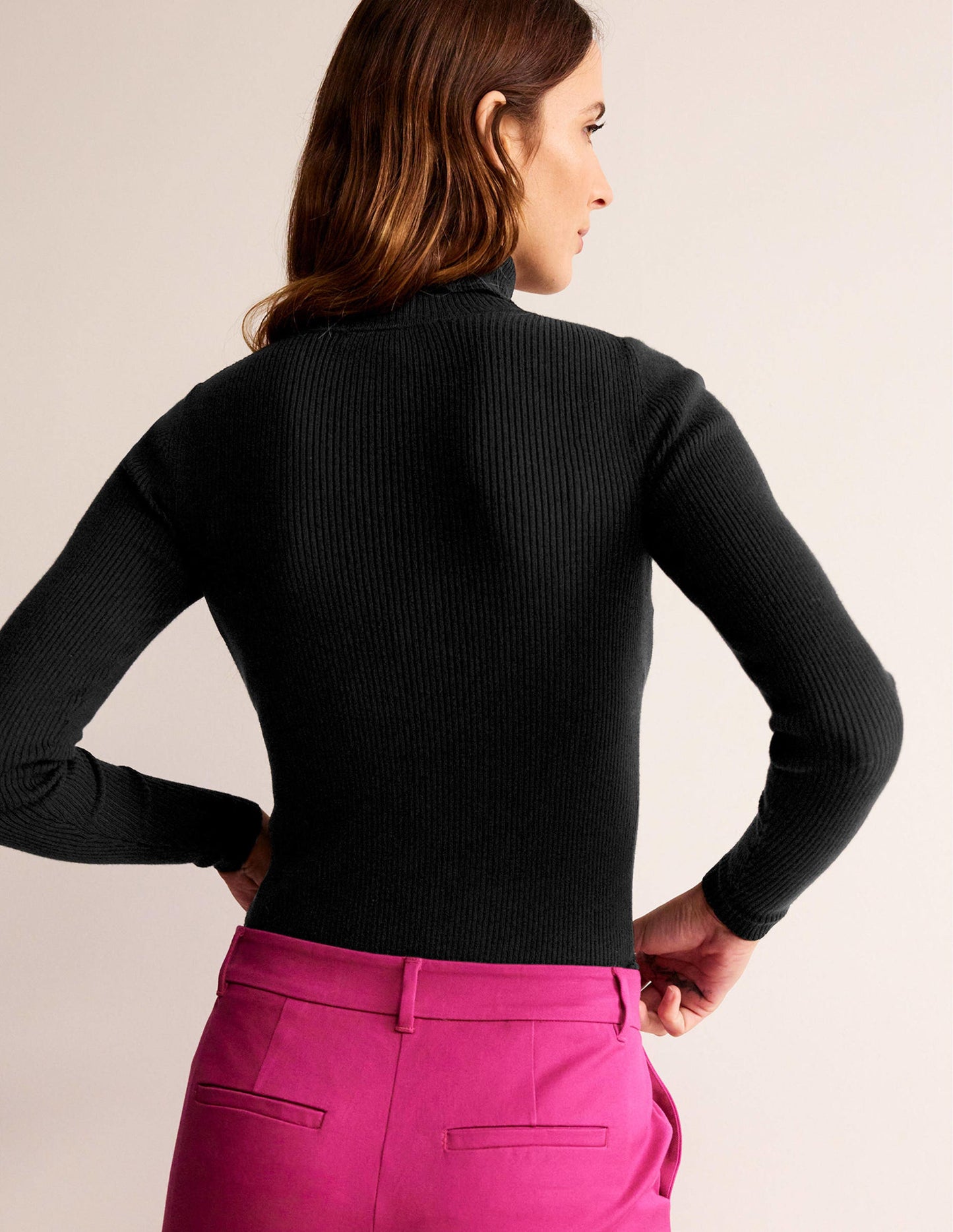 Catriona Roll Neck Jumper-Black