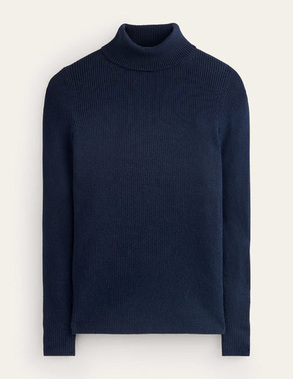 Catriona Roll Neck Jumper-Navy-7